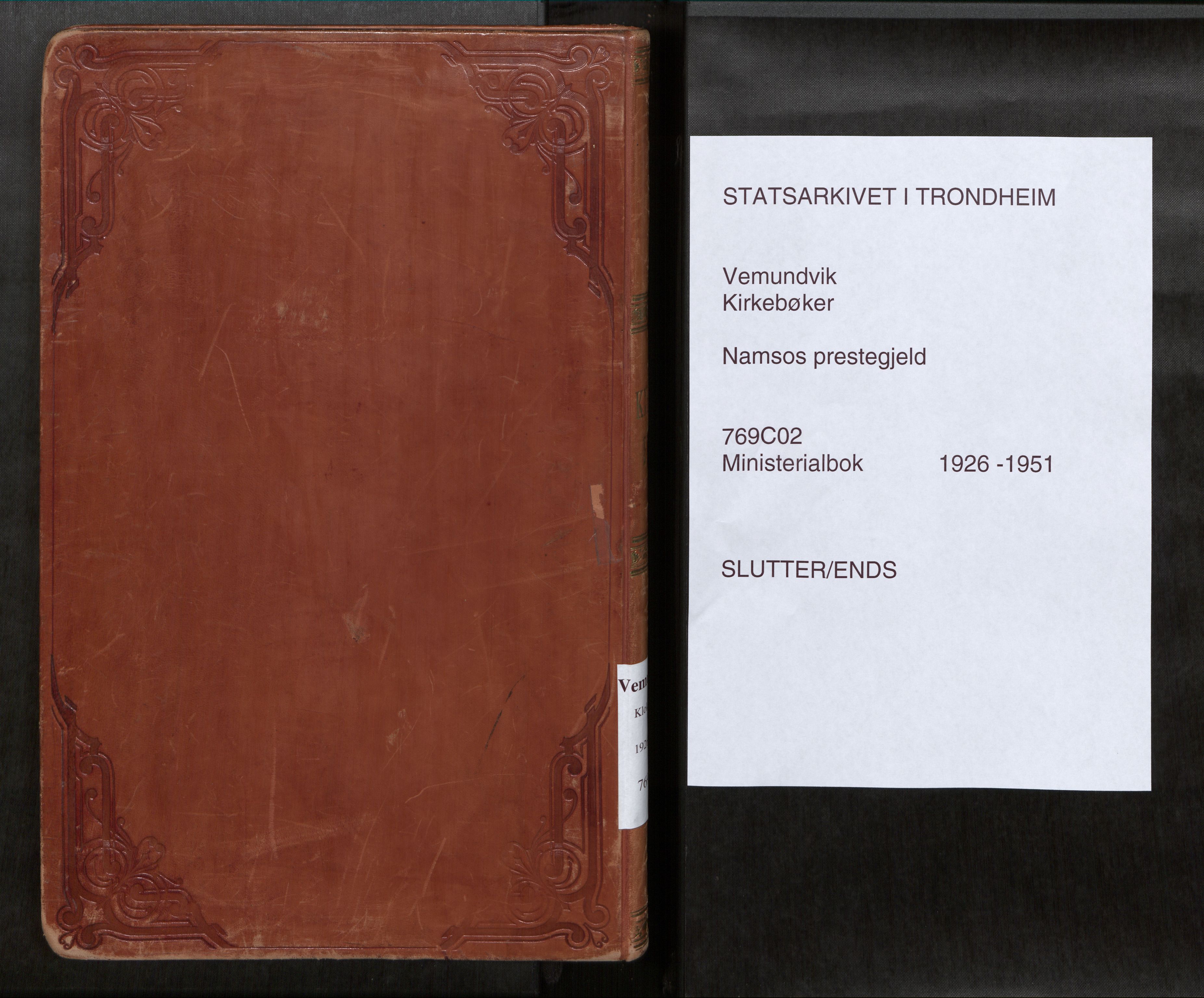 Ministerialprotokoller, klokkerbøker og fødselsregistre - Nord-Trøndelag, AV/SAT-A-1458/769/L0586a: Parish register (copy) no. 769C02, 1926-1951