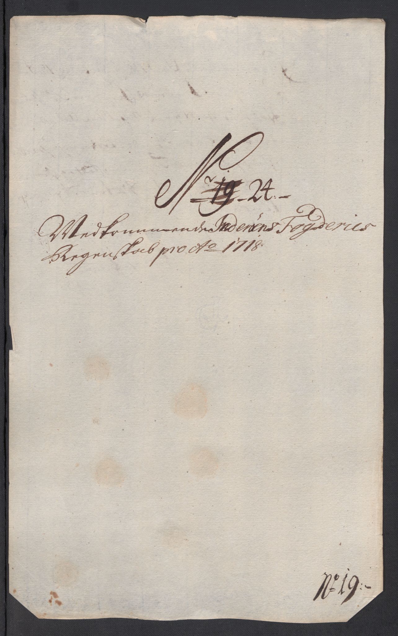 Rentekammeret inntil 1814, Reviderte regnskaper, Fogderegnskap, AV/RA-EA-4092/R63/L4326: Fogderegnskap Inderøy, 1718, p. 233