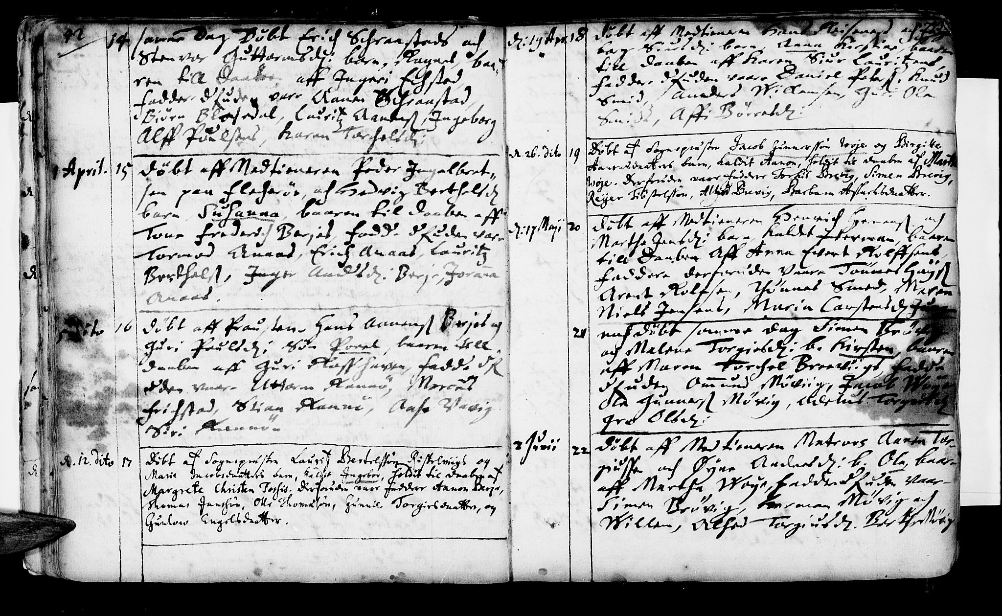 Oddernes sokneprestkontor, AV/SAK-1111-0033/F/Fa/Faa/L0001: Parish register (official) no. A 1, 1692-1718, p. 42-43