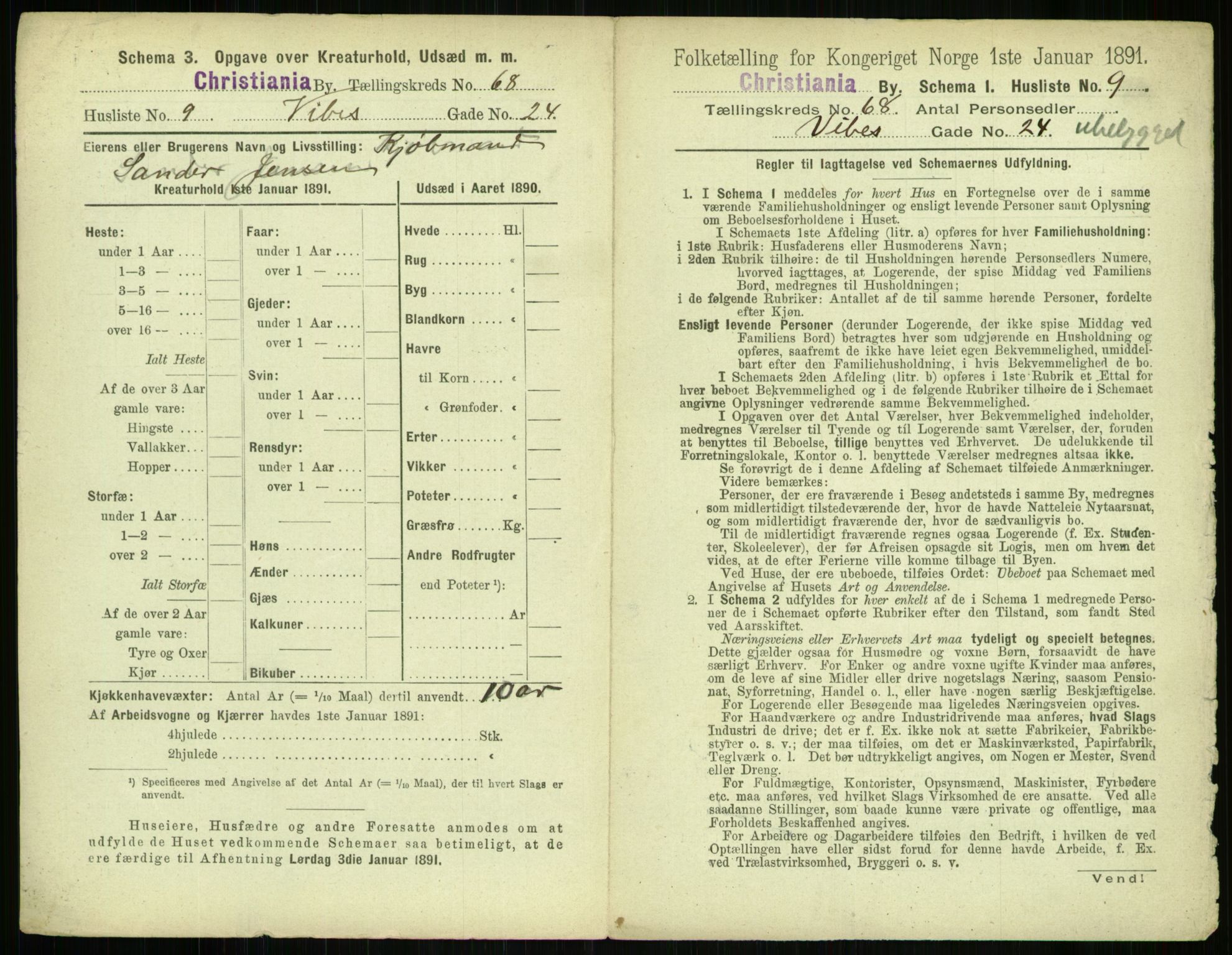 RA, 1891 census for 0301 Kristiania, 1891, p. 37380