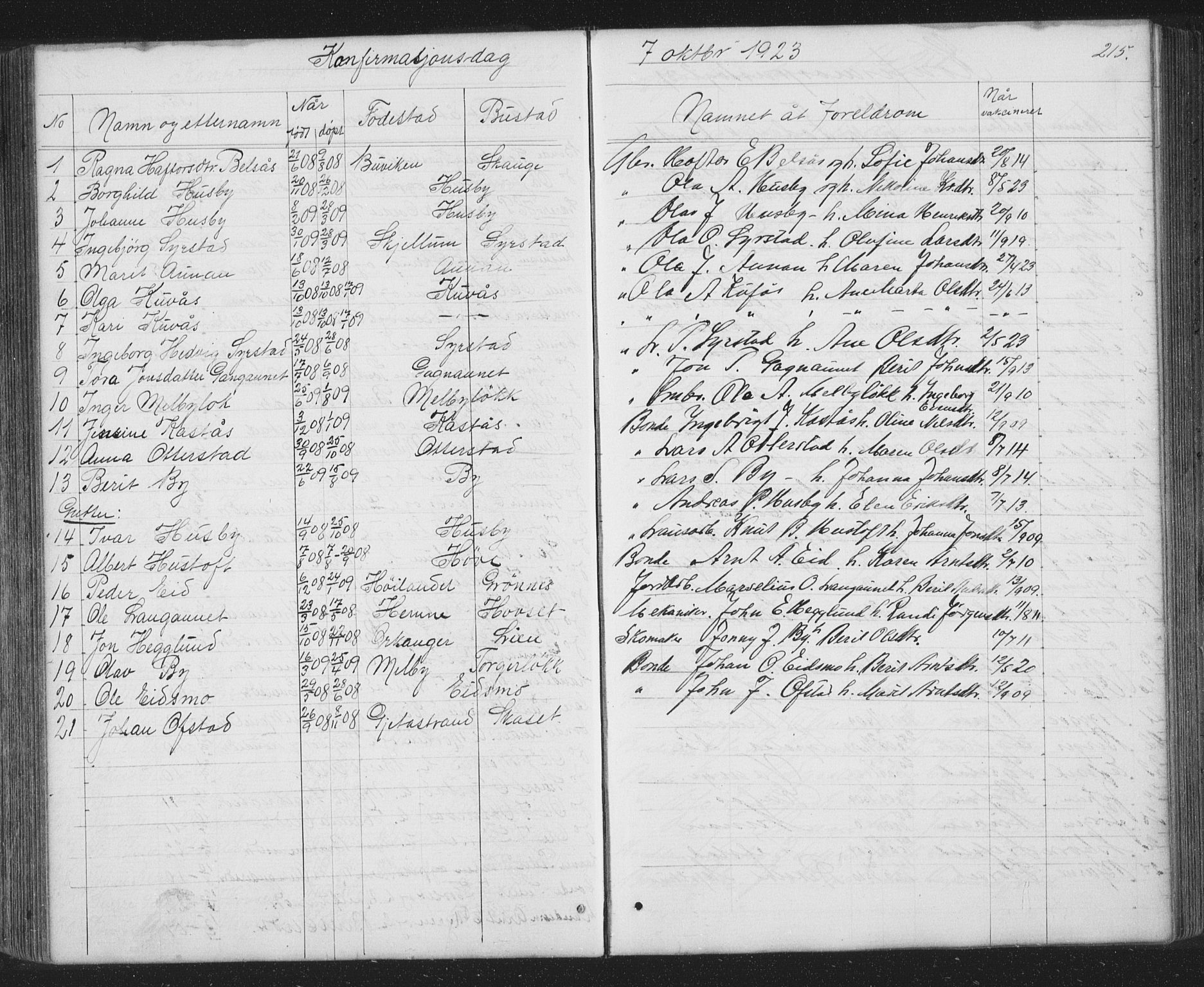 Ministerialprotokoller, klokkerbøker og fødselsregistre - Sør-Trøndelag, SAT/A-1456/667/L0798: Parish register (copy) no. 667C03, 1867-1929, p. 215