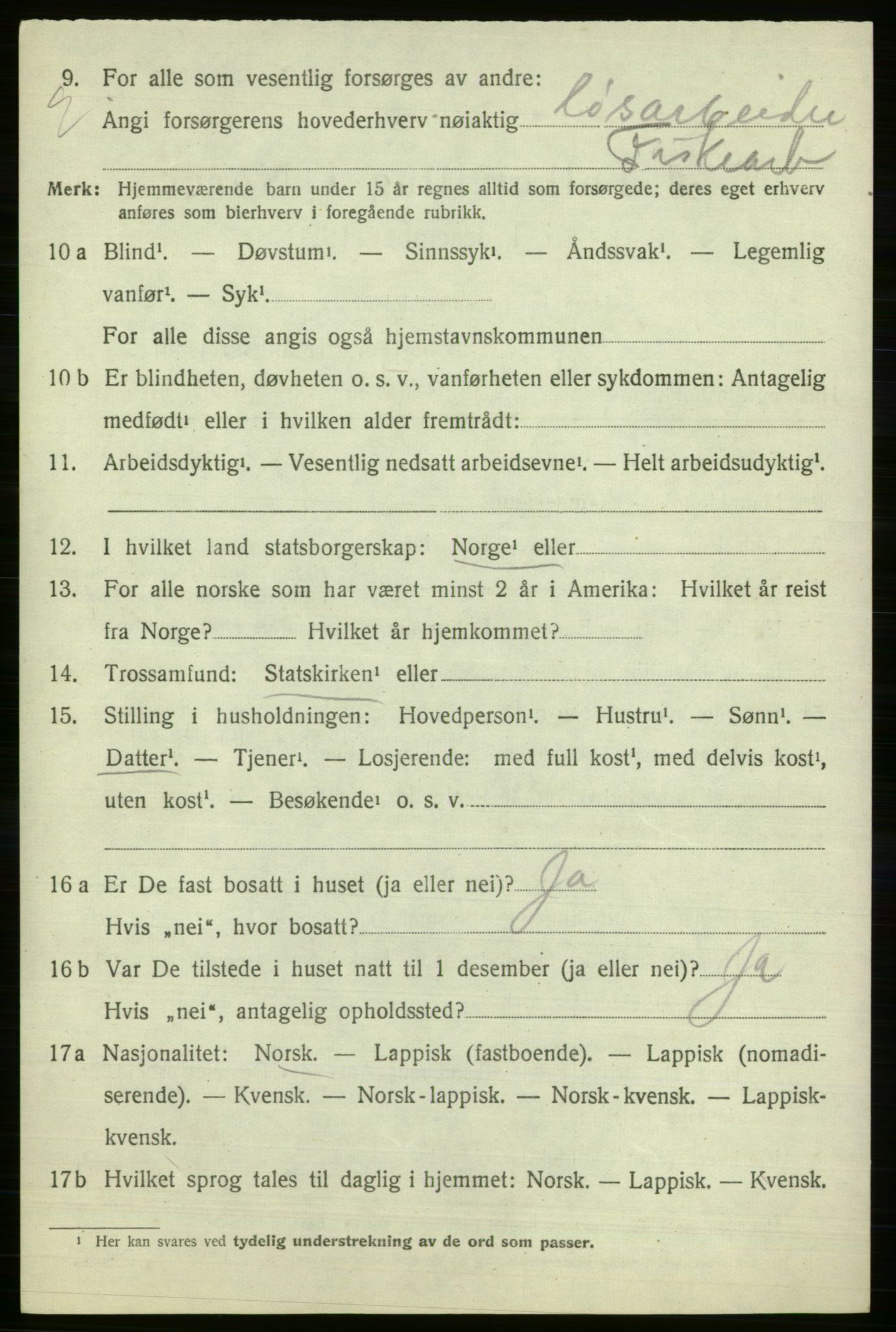 SATØ, 1920 census for Berlevåg, 1920, p. 1034