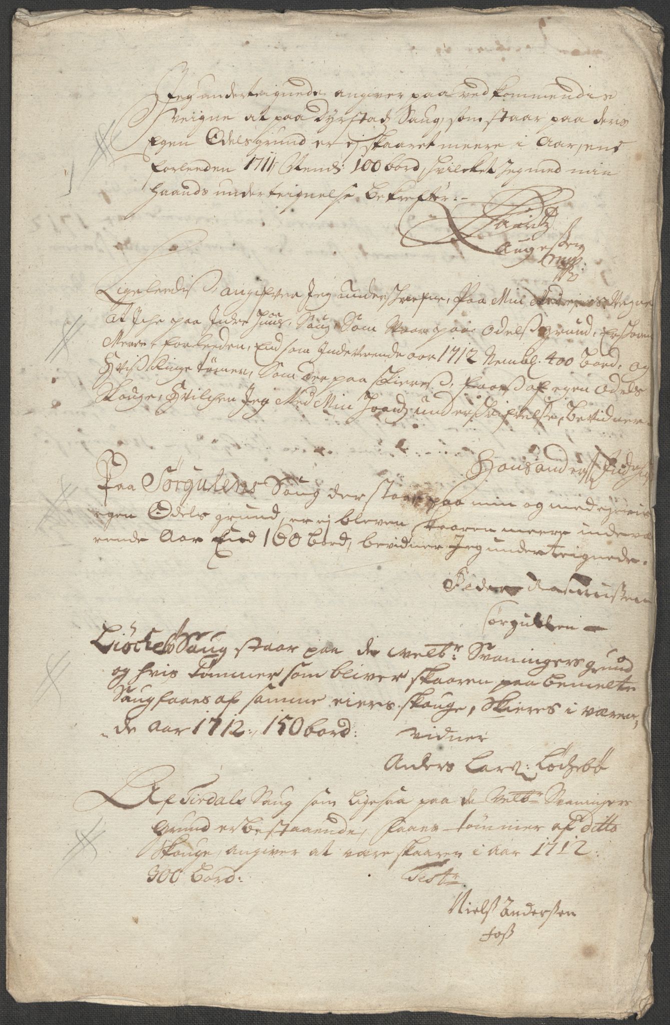 Rentekammeret inntil 1814, Reviderte regnskaper, Fogderegnskap, RA/EA-4092/R53/L3435: Fogderegnskap Sunn- og Nordfjord, 1712, p. 169