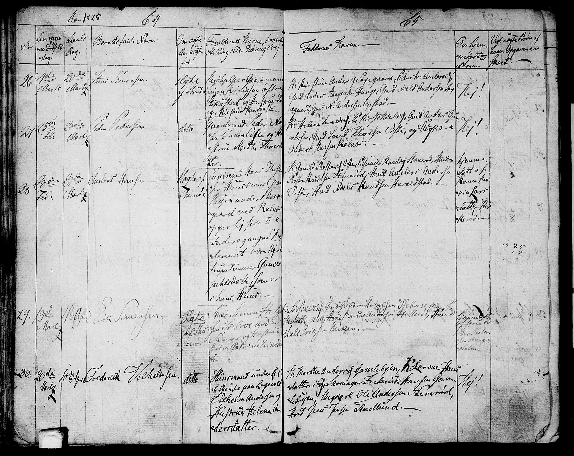 Tune prestekontor Kirkebøker, AV/SAO-A-2007/F/Fa/L0006: Parish register (official) no. 6, 1823-1831, p. 64-65