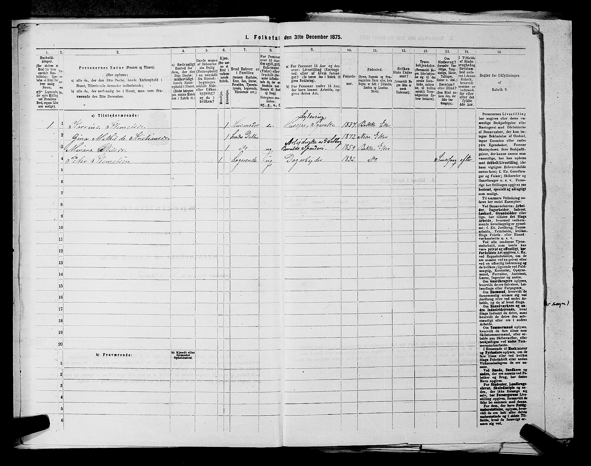 SAKO, 1875 census for 0624P Eiker, 1875, p. 3780