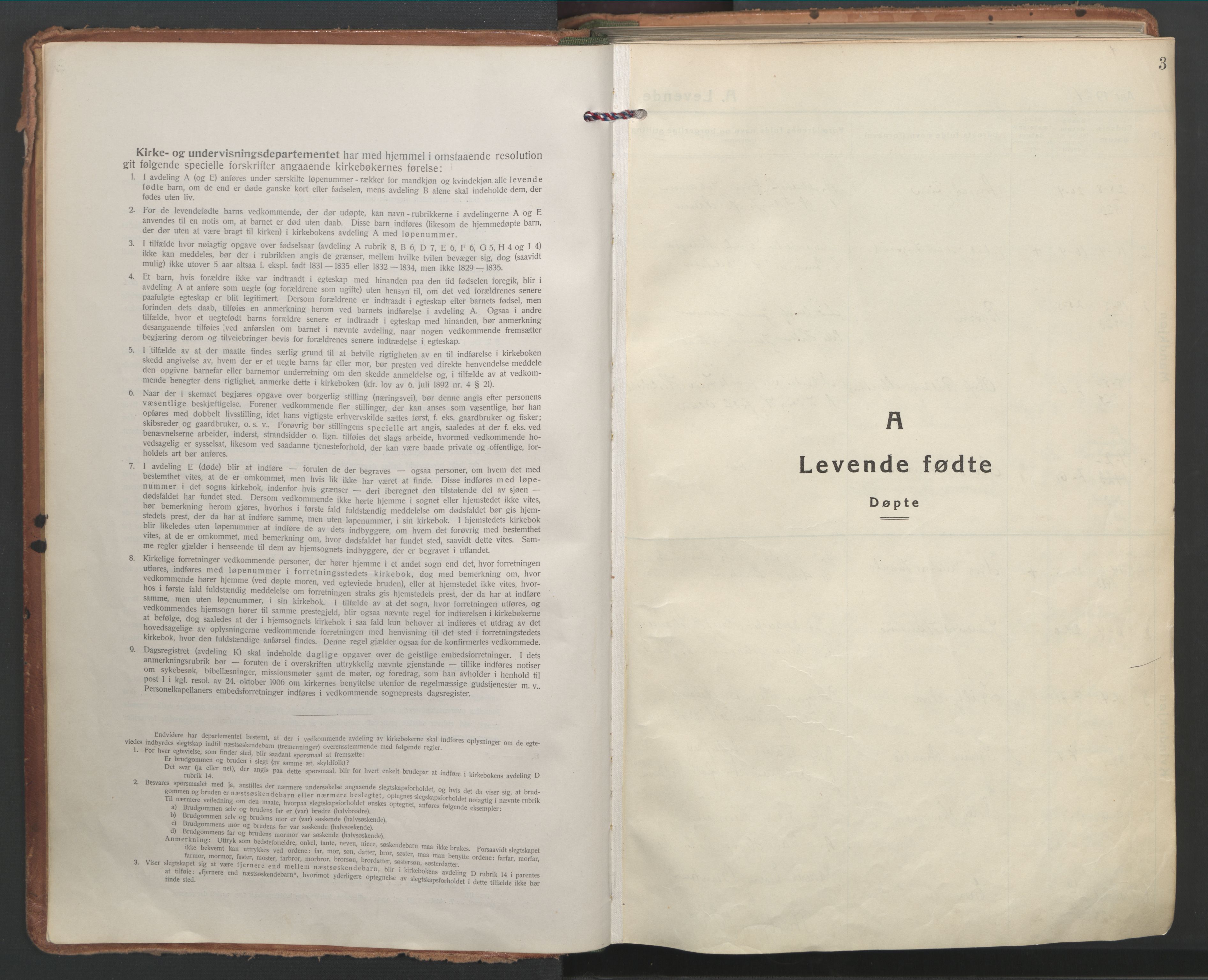 Ministerialprotokoller, klokkerbøker og fødselsregistre - Nordland, SAT/A-1459/861/L0873: Parish register (official) no. 861A08, 1923-1932, p. 3