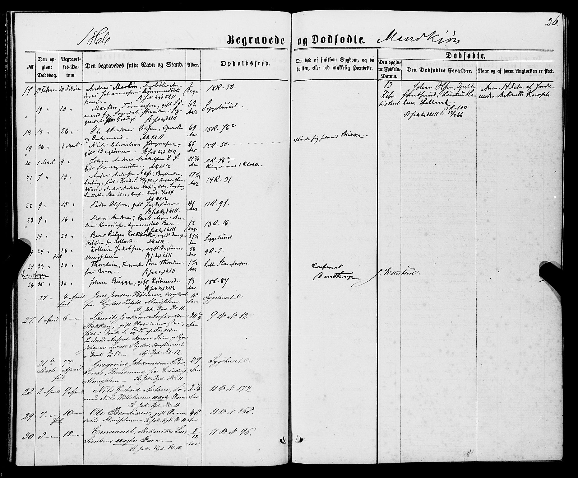 Domkirken sokneprestembete, AV/SAB-A-74801/H/Haa/L0042: Parish register (official) no. E 3, 1863-1876, p. 26