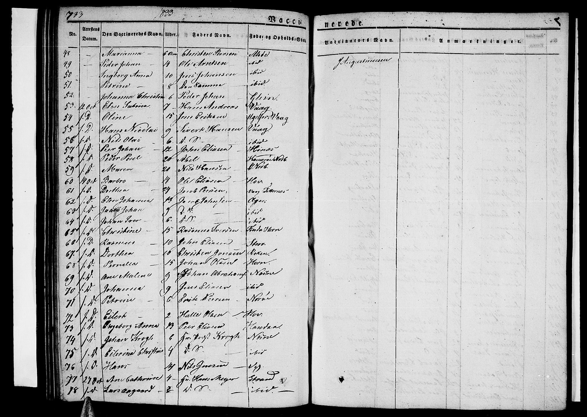 Ministerialprotokoller, klokkerbøker og fødselsregistre - Nordland, AV/SAT-A-1459/838/L0548: Parish register (official) no. 838A06, 1829-1839, p. 733-734