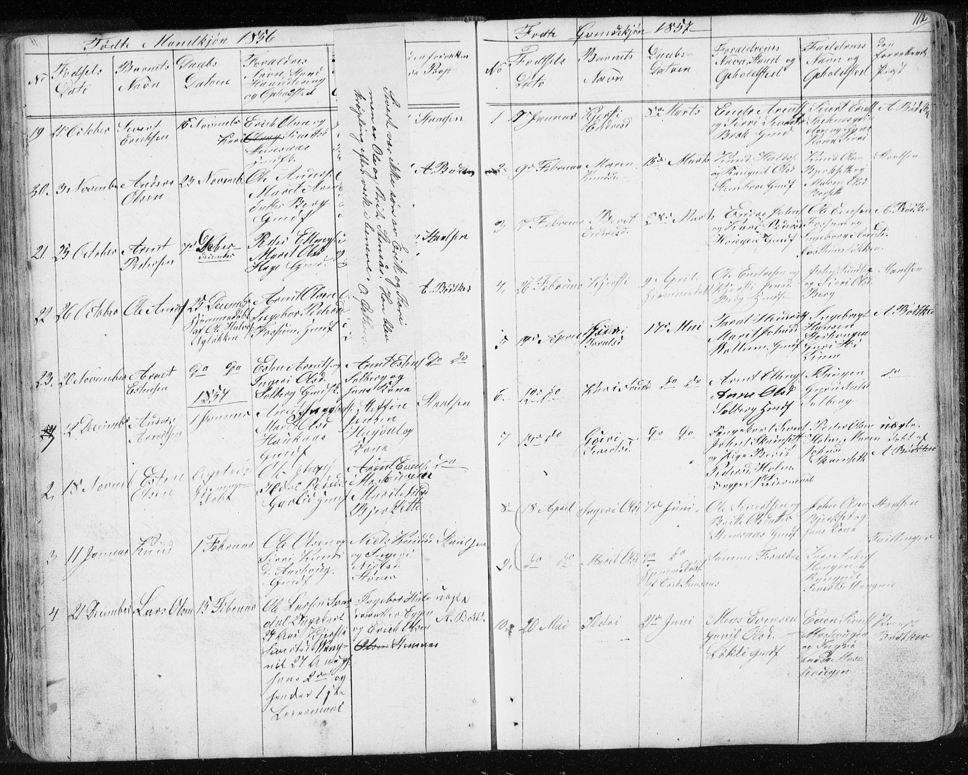 Ministerialprotokoller, klokkerbøker og fødselsregistre - Sør-Trøndelag, SAT/A-1456/689/L1043: Parish register (copy) no. 689C02, 1816-1892, p. 112