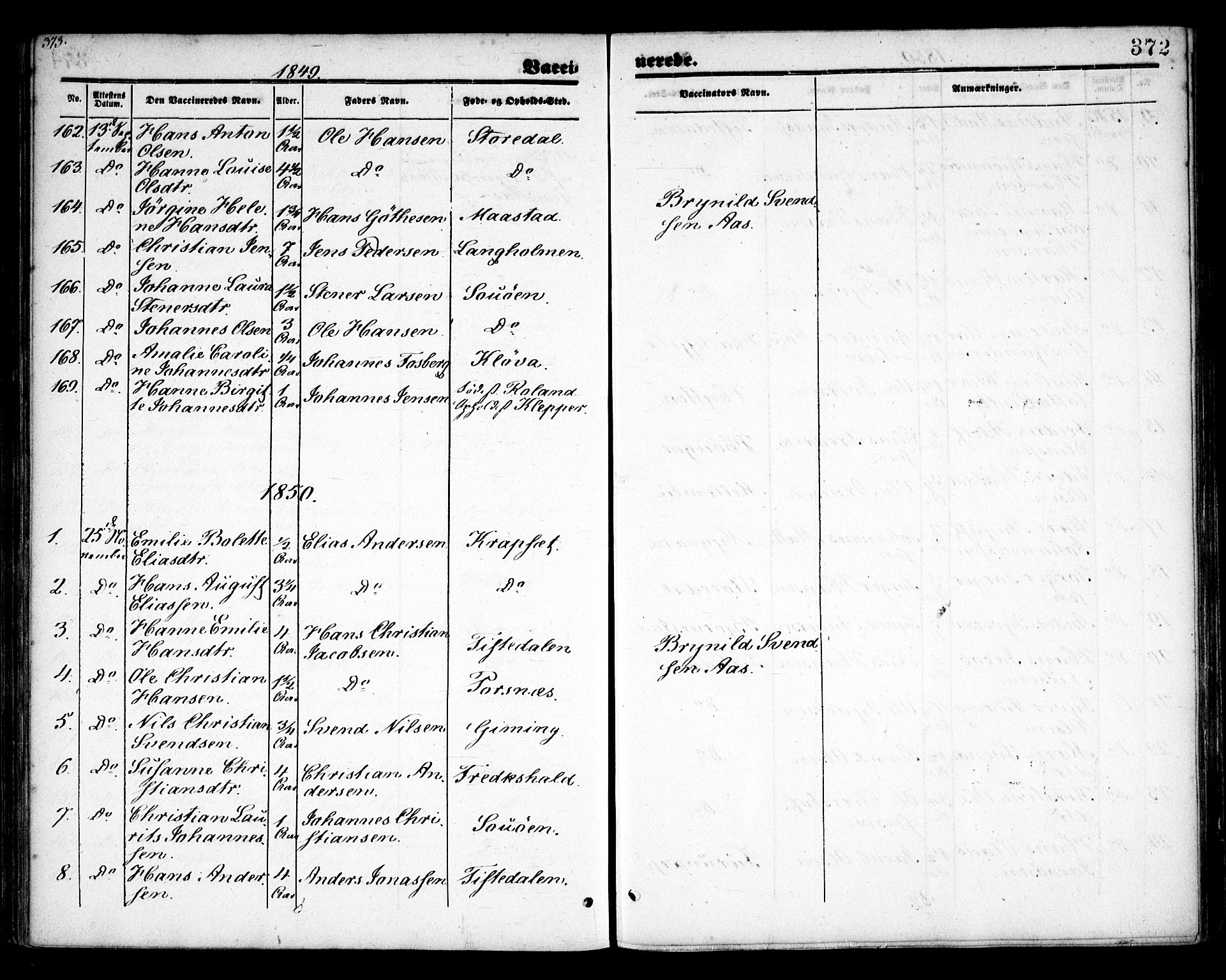 Idd prestekontor Kirkebøker, SAO/A-10911/F/Fc/L0004b: Parish register (official) no. III 4B, 1848-1860, p. 372