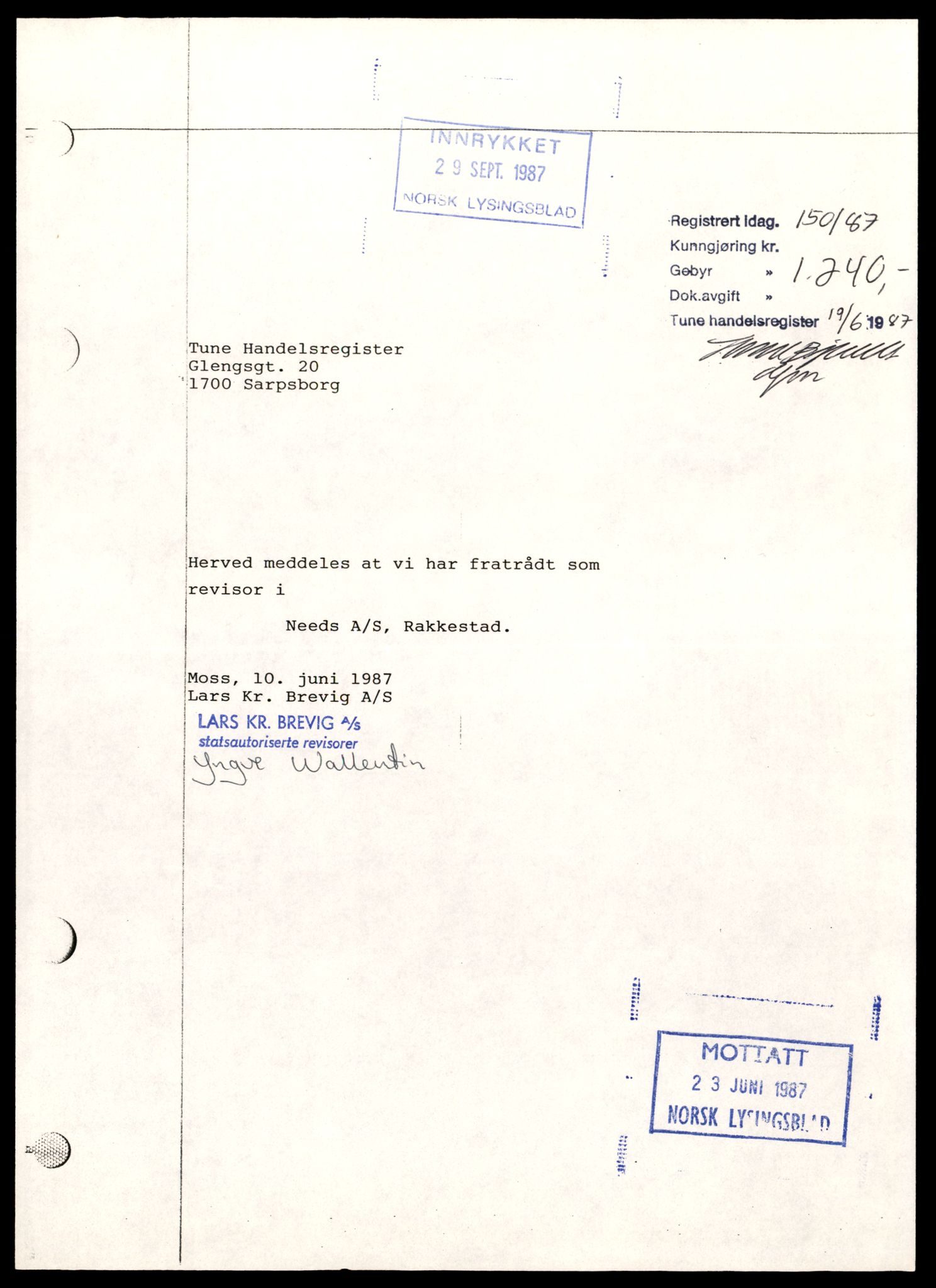 Tune sorenskriveri, SAT/A-10470/K/Ke/Kec/L0008: Aksjeselskap, N - P, 1944-1990, p. 3