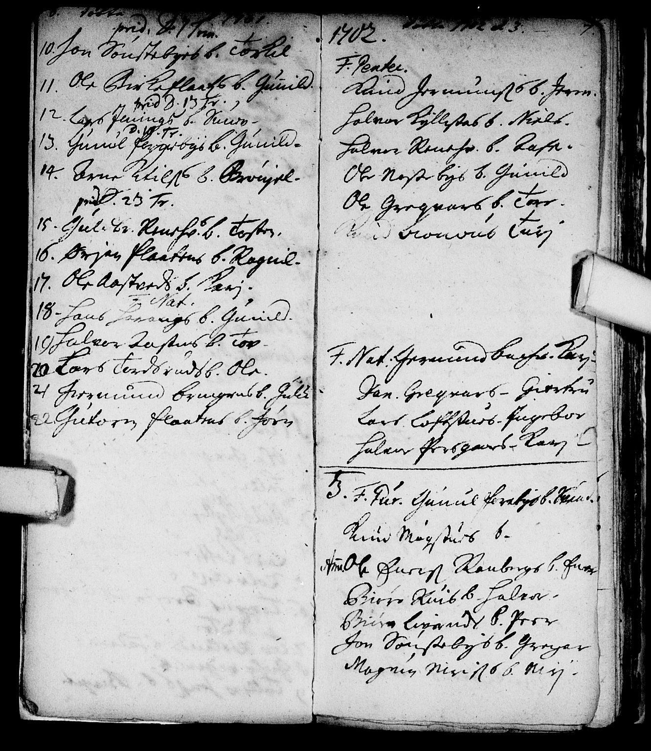 Nore kirkebøker, SAKO/A-238/F/Fc/L0001: Parish register (official) no. III 1, 1696-1714, p. 6-7