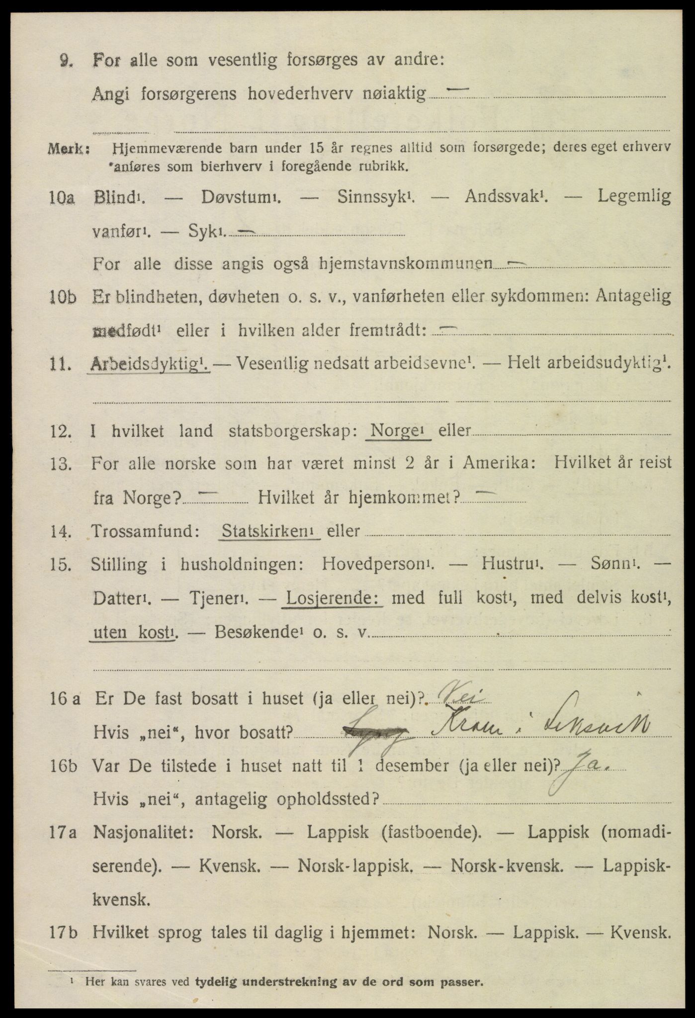 SAT, 1920 census for Leksvik, 1920, p. 1127