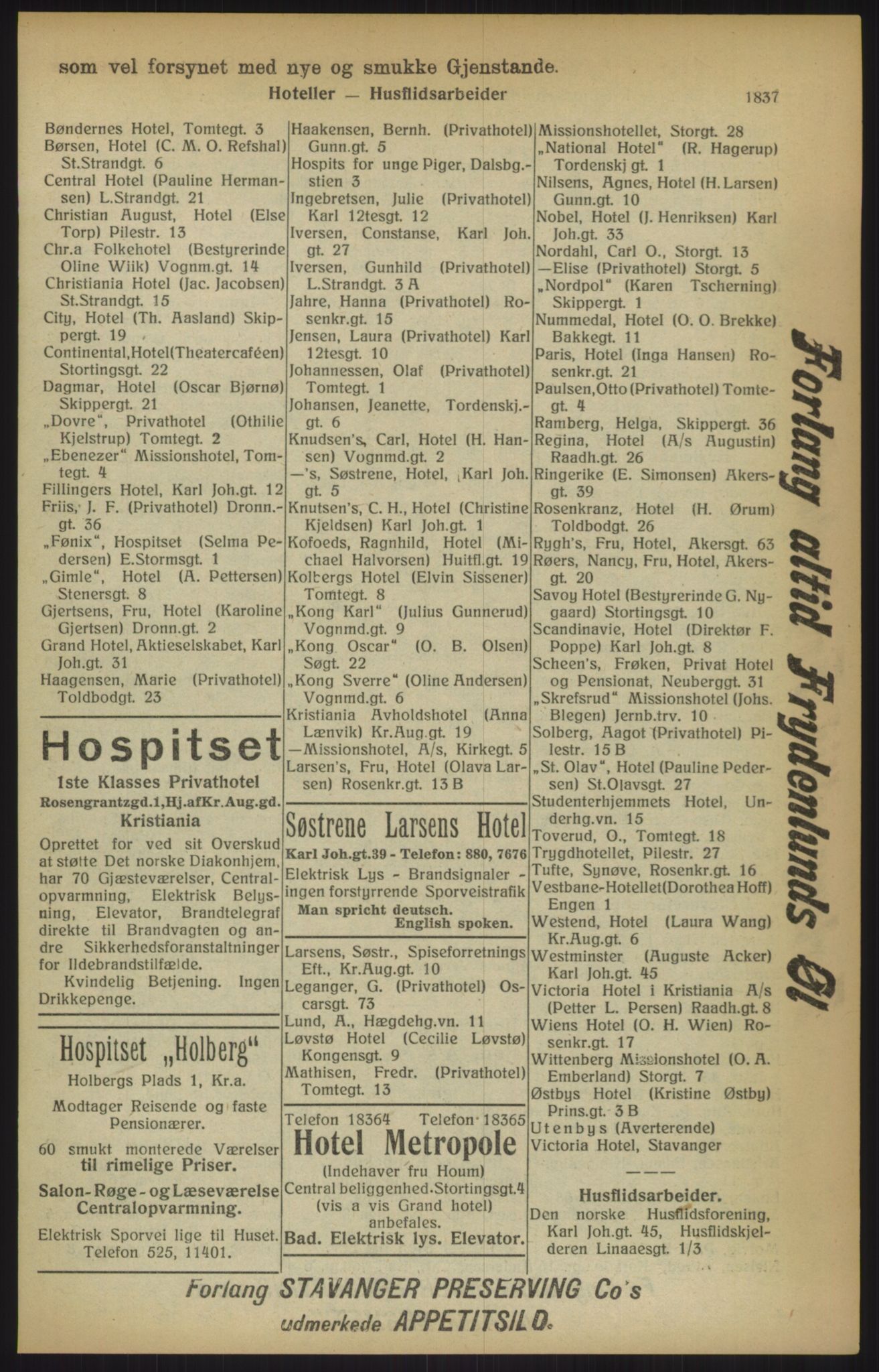 Kristiania/Oslo adressebok, PUBL/-, 1915, p. 1837