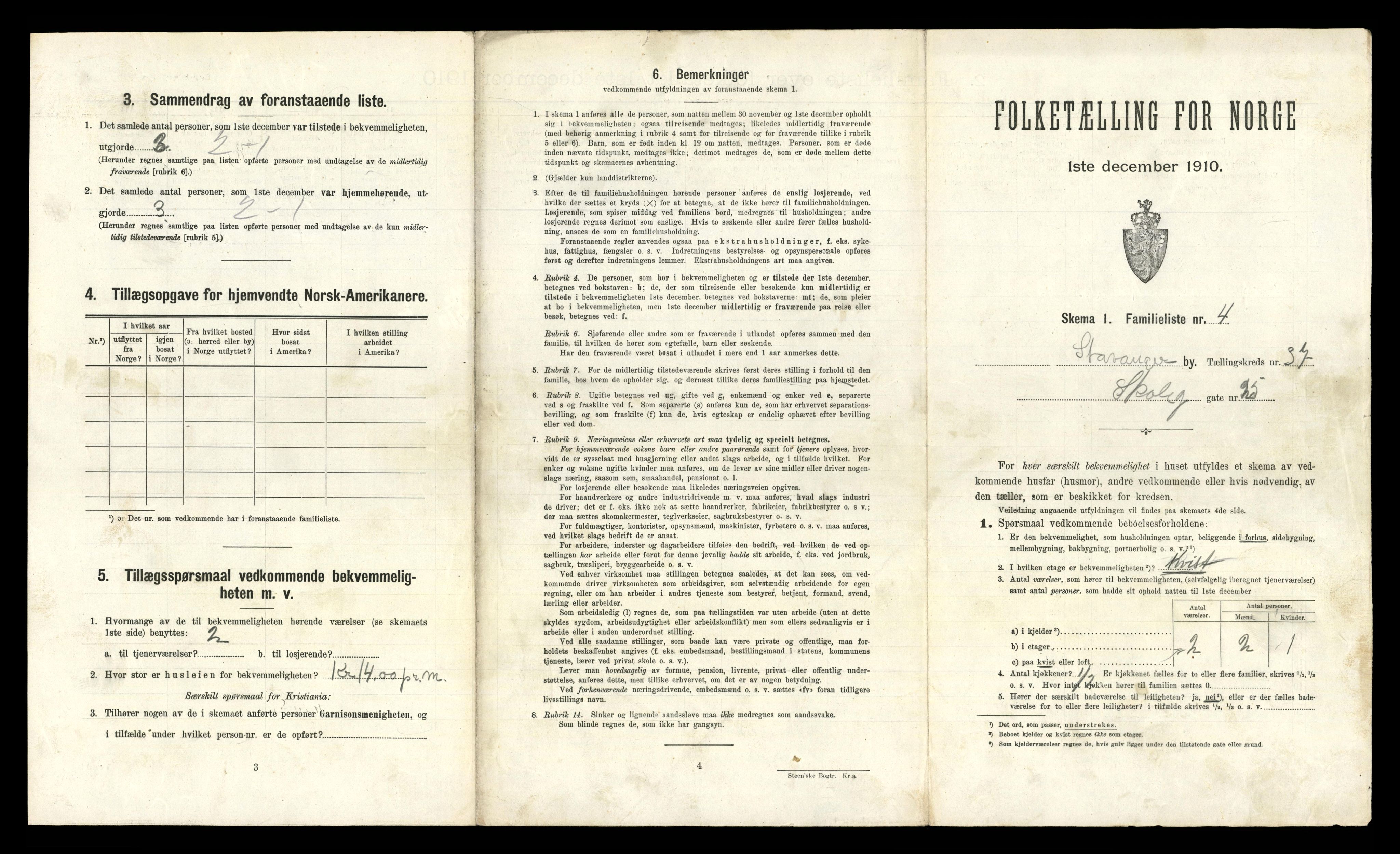 RA, 1910 census for Stavanger, 1910, p. 24884