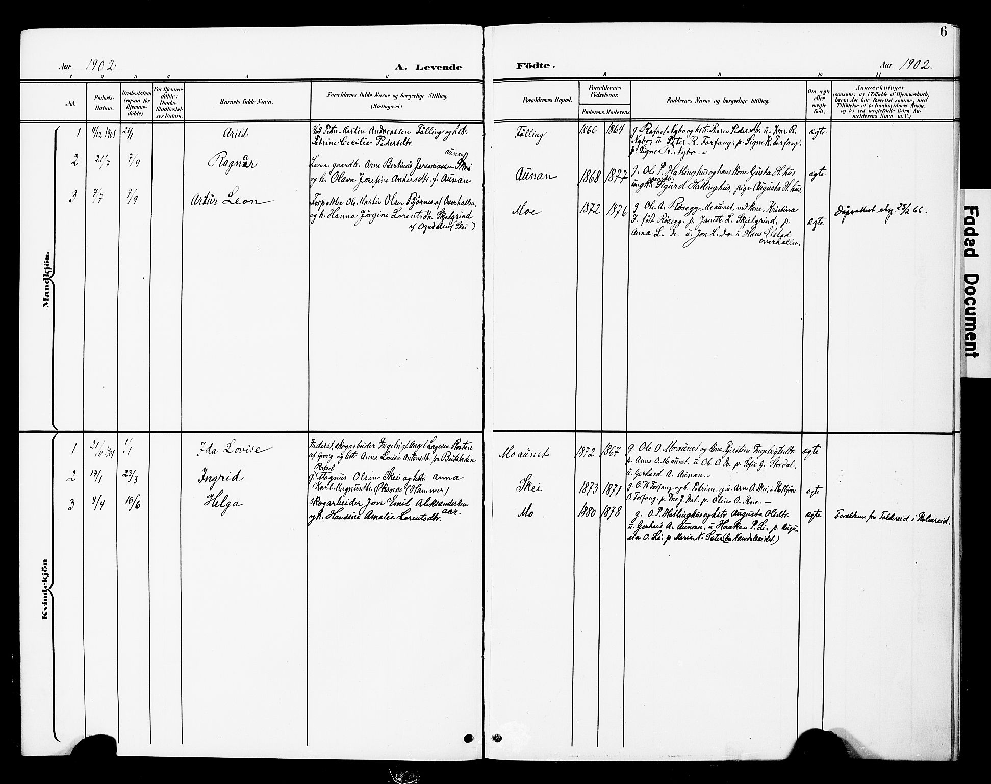 Ministerialprotokoller, klokkerbøker og fødselsregistre - Nord-Trøndelag, SAT/A-1458/748/L0464: Parish register (official) no. 748A01, 1900-1908, p. 6