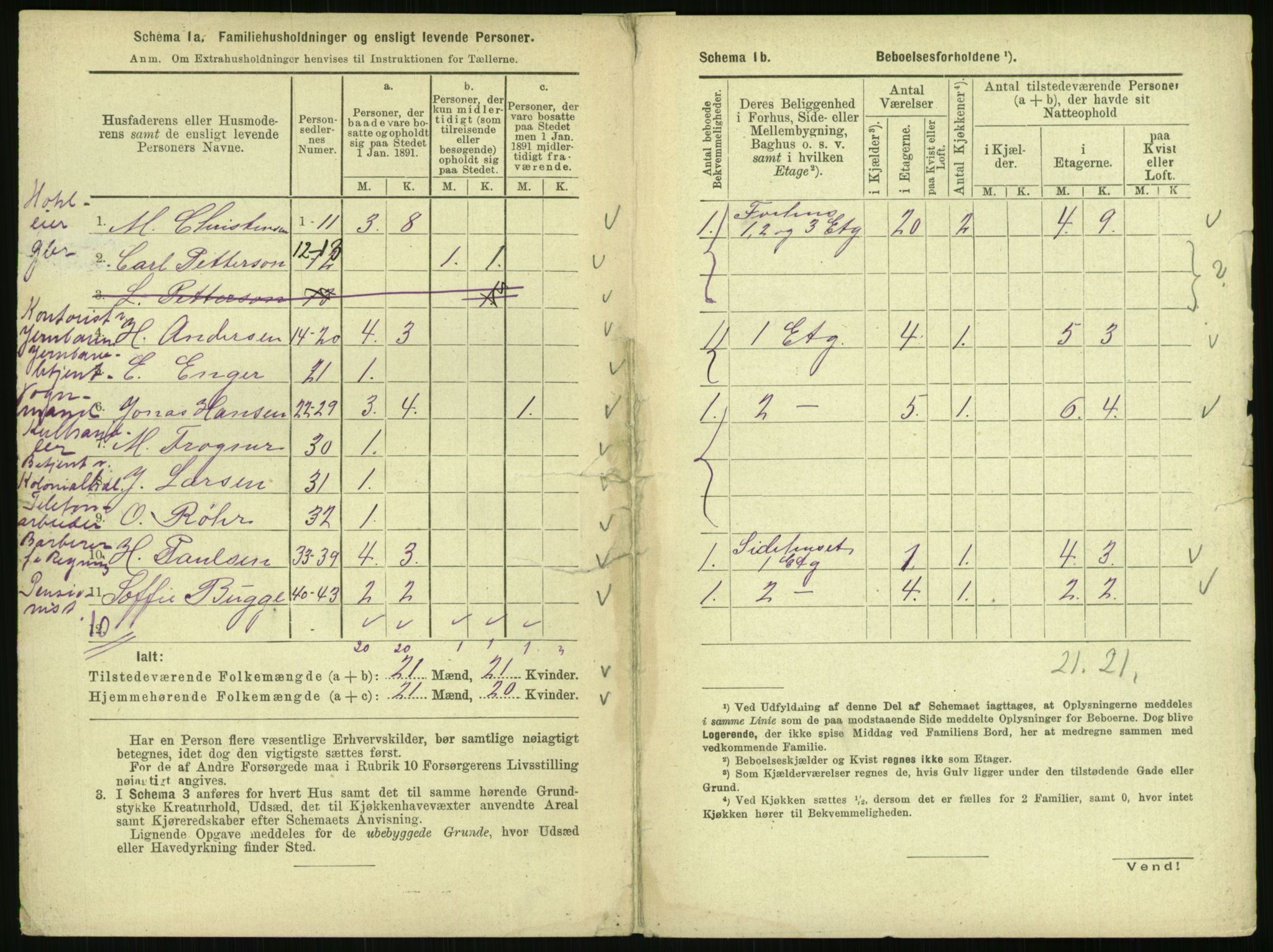 RA, 1891 census for 0301 Kristiania, 1891, p. 10988