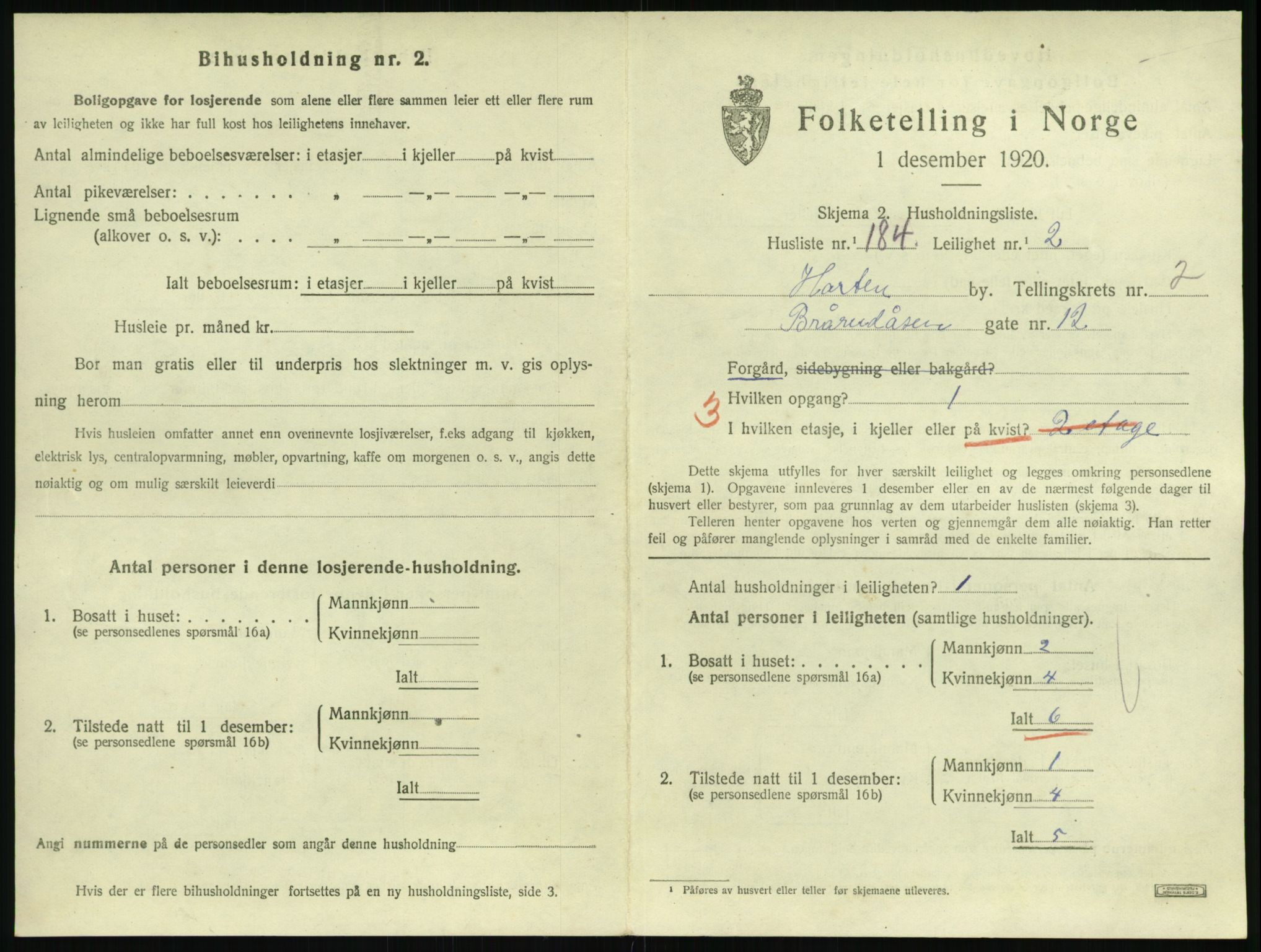 SAKO, 1920 census for Horten, 1920, p. 4029