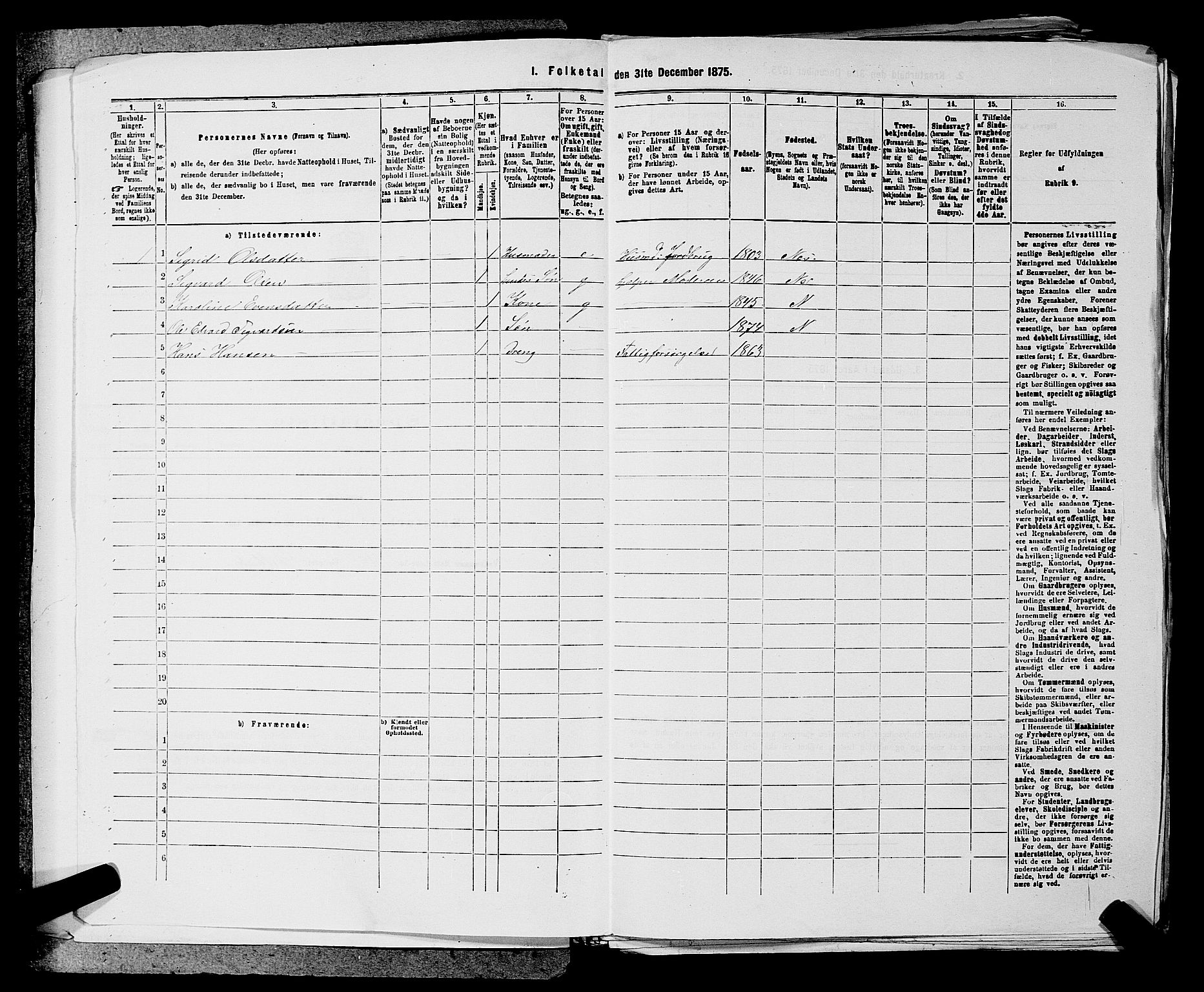 RA, 1875 census for 0236P Nes, 1875, p. 1232