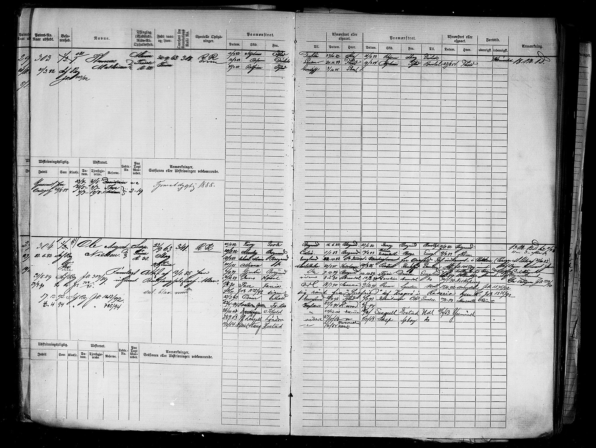 Sarpsborg mønstringskontor, AV/SAO-A-10569c/F/Fc/Fcb/L0005: Hovedrulle, 1881-1916, p. 7