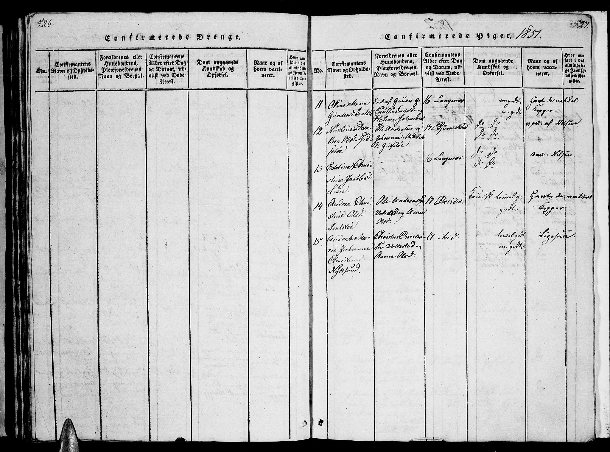 Ministerialprotokoller, klokkerbøker og fødselsregistre - Nordland, AV/SAT-A-1459/893/L1346: Parish register (copy) no. 893C01, 1820-1858, p. 526-527