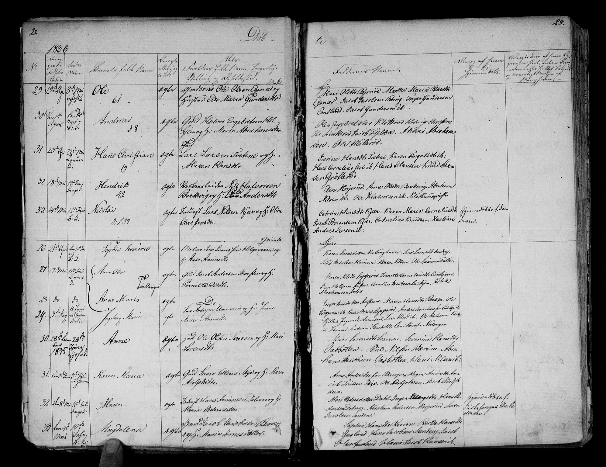 Brunlanes kirkebøker, AV/SAKO-A-342/F/Fa/L0003: Parish register (official) no. I 3, 1834-1845, p. 28-29