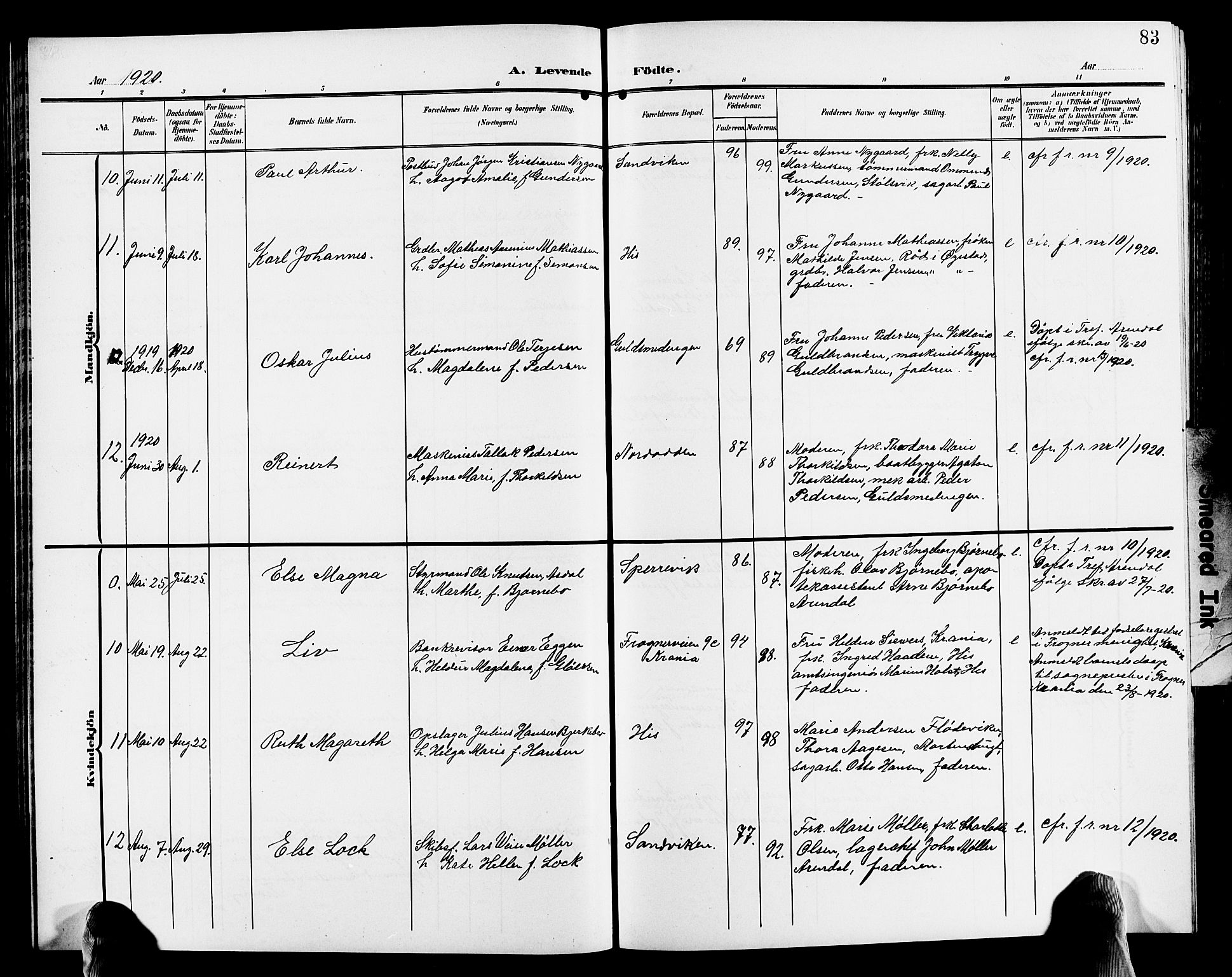 Hisøy sokneprestkontor, AV/SAK-1111-0020/F/Fb/L0004: Parish register (copy) no. B 4, 1905-1923, p. 83