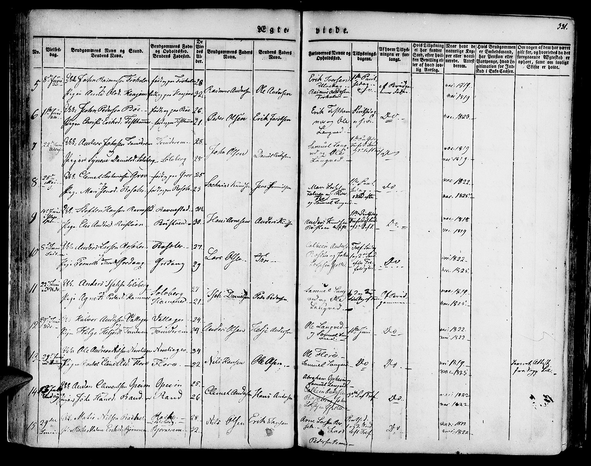 Innvik sokneprestembete, SAB/A-80501: Parish register (official) no. A 4II, 1832-1846, p. 331