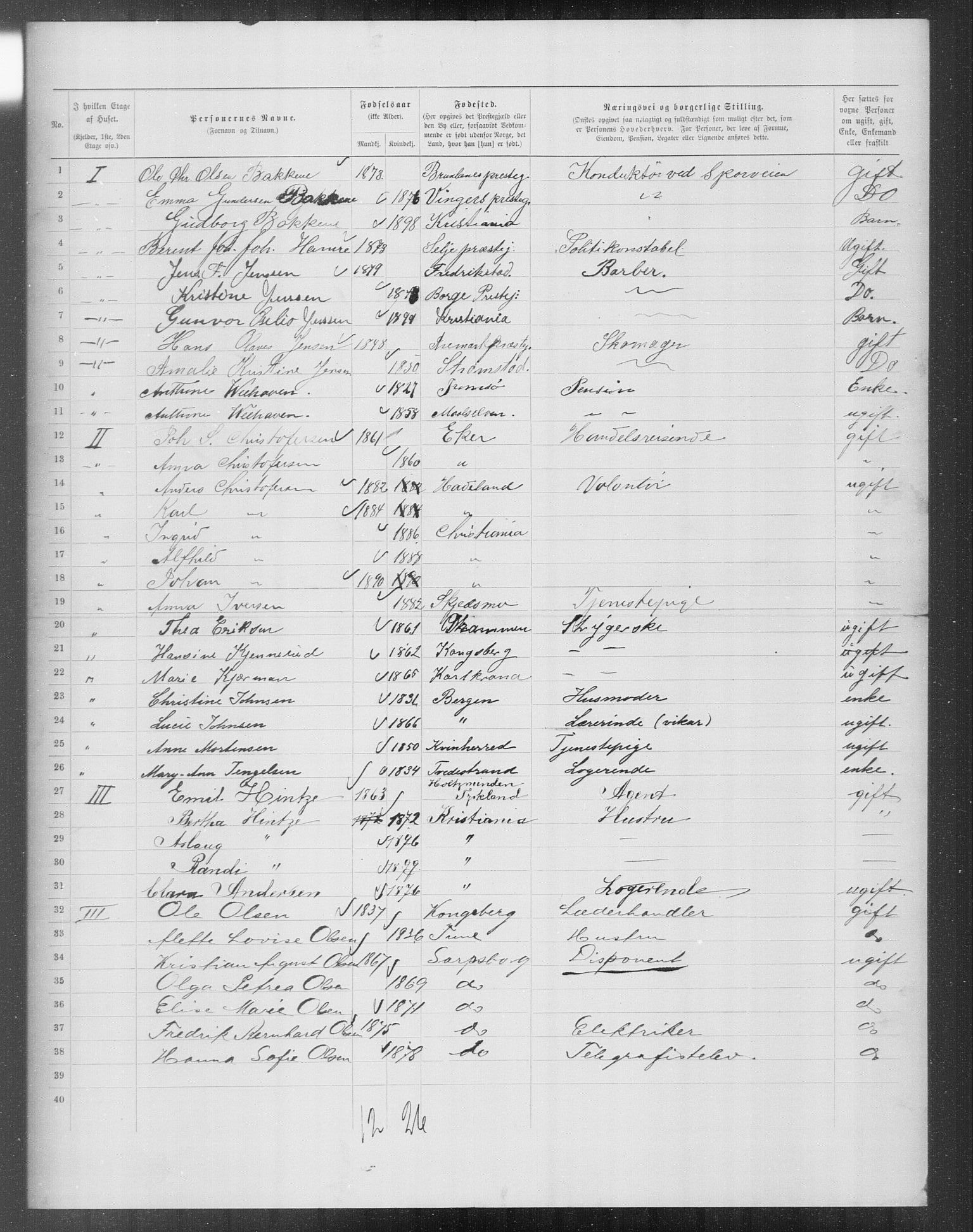 OBA, Municipal Census 1899 for Kristiania, 1899, p. 12154