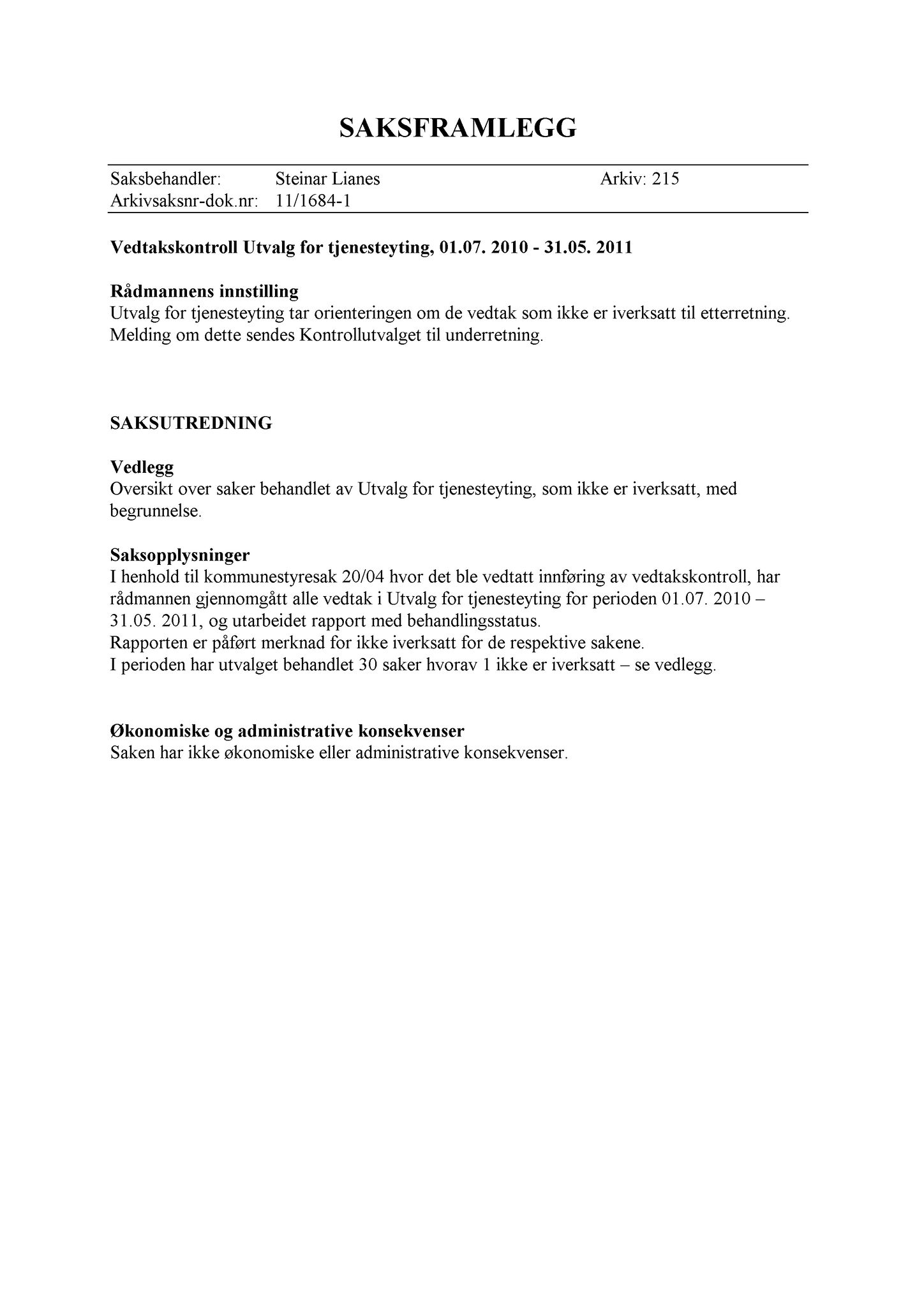 Klæbu Kommune, TRKO/KK/14-UTY/L004: Utvalg for tjenesteyting - Møtedokumenter, 2011, p. 187