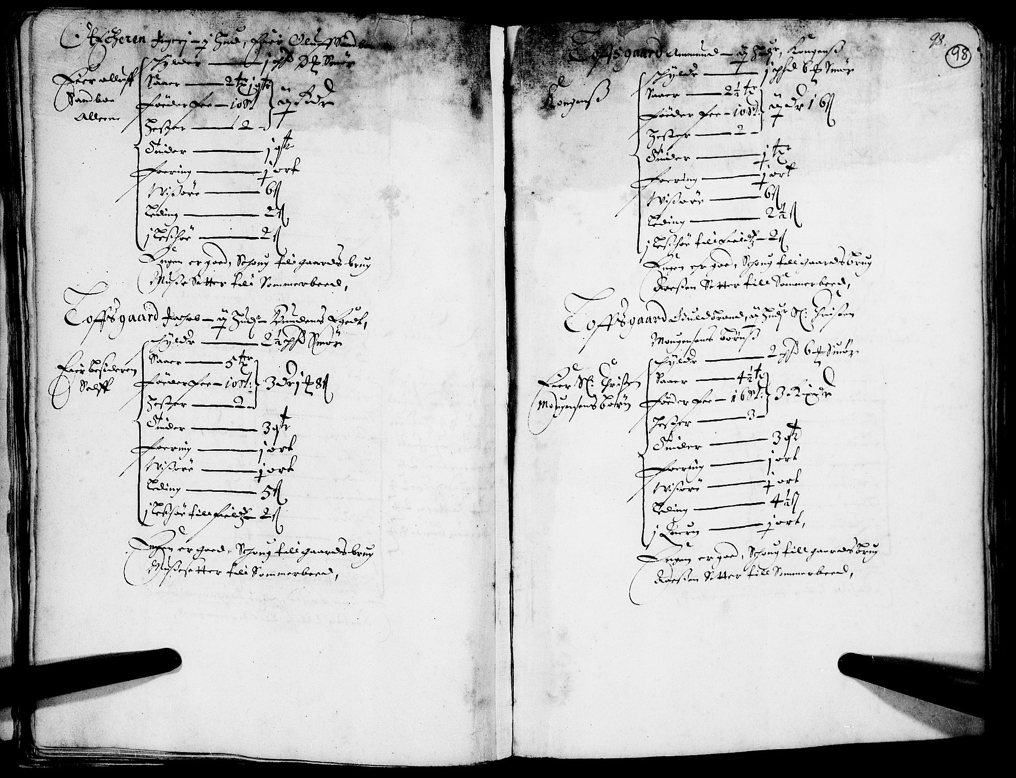 Rentekammeret inntil 1814, Realistisk ordnet avdeling, AV/RA-EA-4070/N/Nb/Nba/L0014: Gudbrandsdalen fogderi, 1. del, 1668, p. 97b-98a