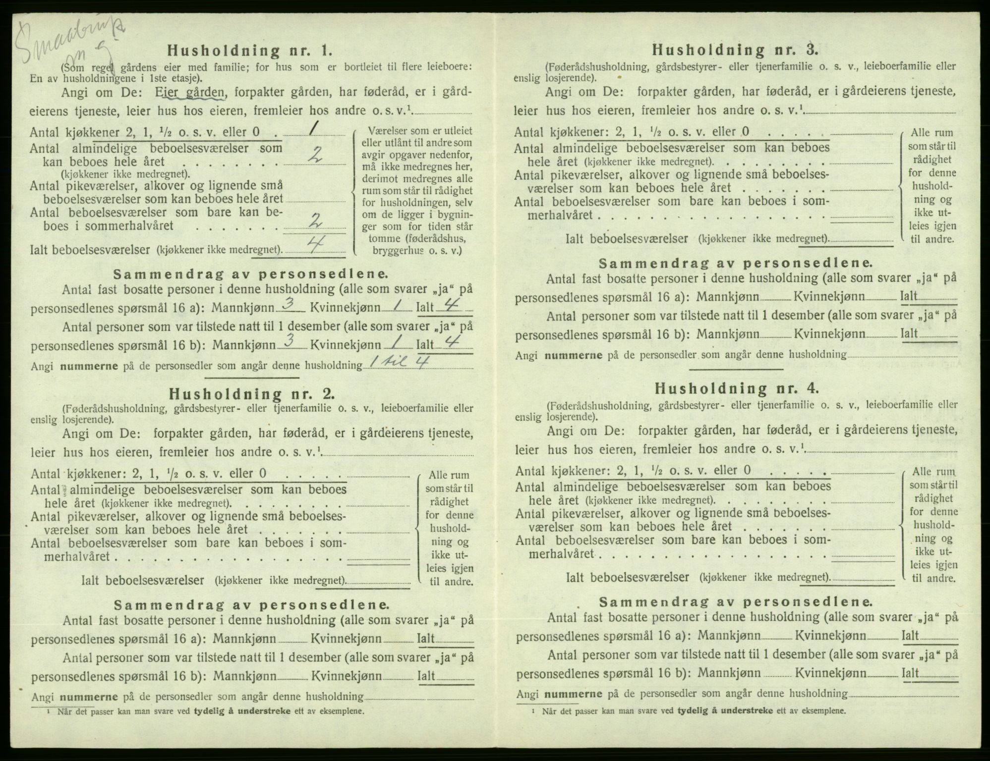 SAB, 1920 census for Ølen, 1920, p. 553