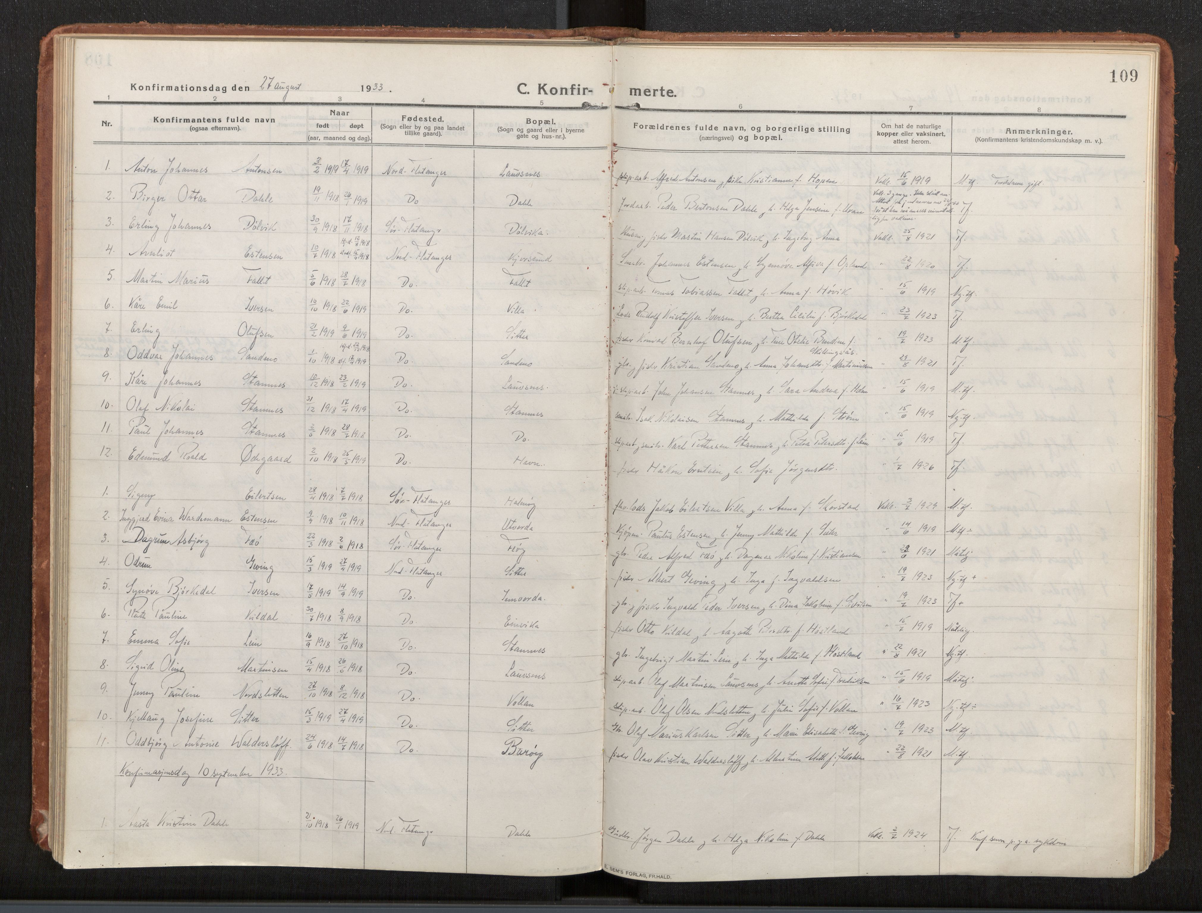 Ministerialprotokoller, klokkerbøker og fødselsregistre - Nord-Trøndelag, SAT/A-1458/772/L0604: Parish register (official) no. 772A02, 1913-1937, p. 110