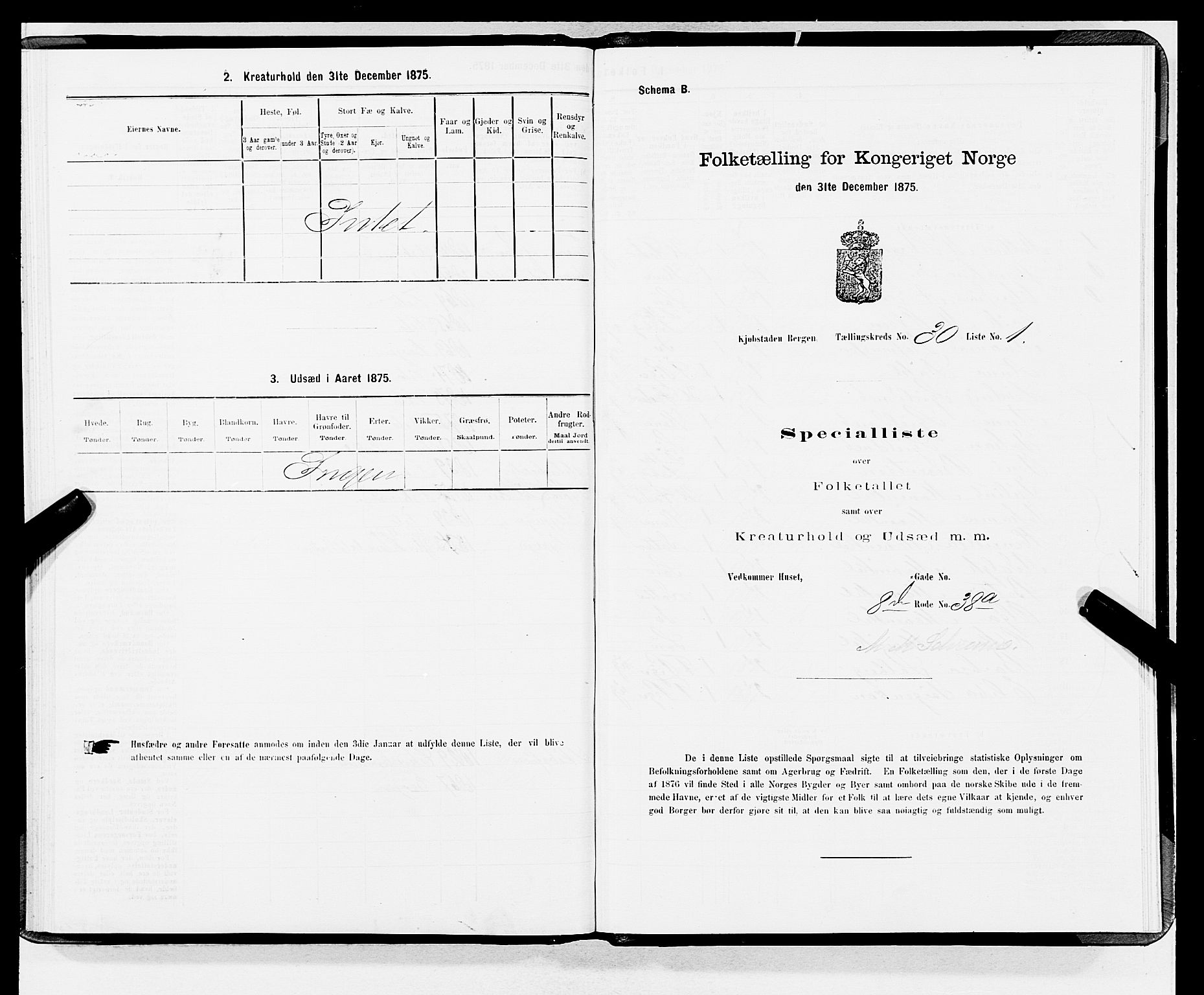 SAB, 1875 census for 1301 Bergen, 1875, p. 1509