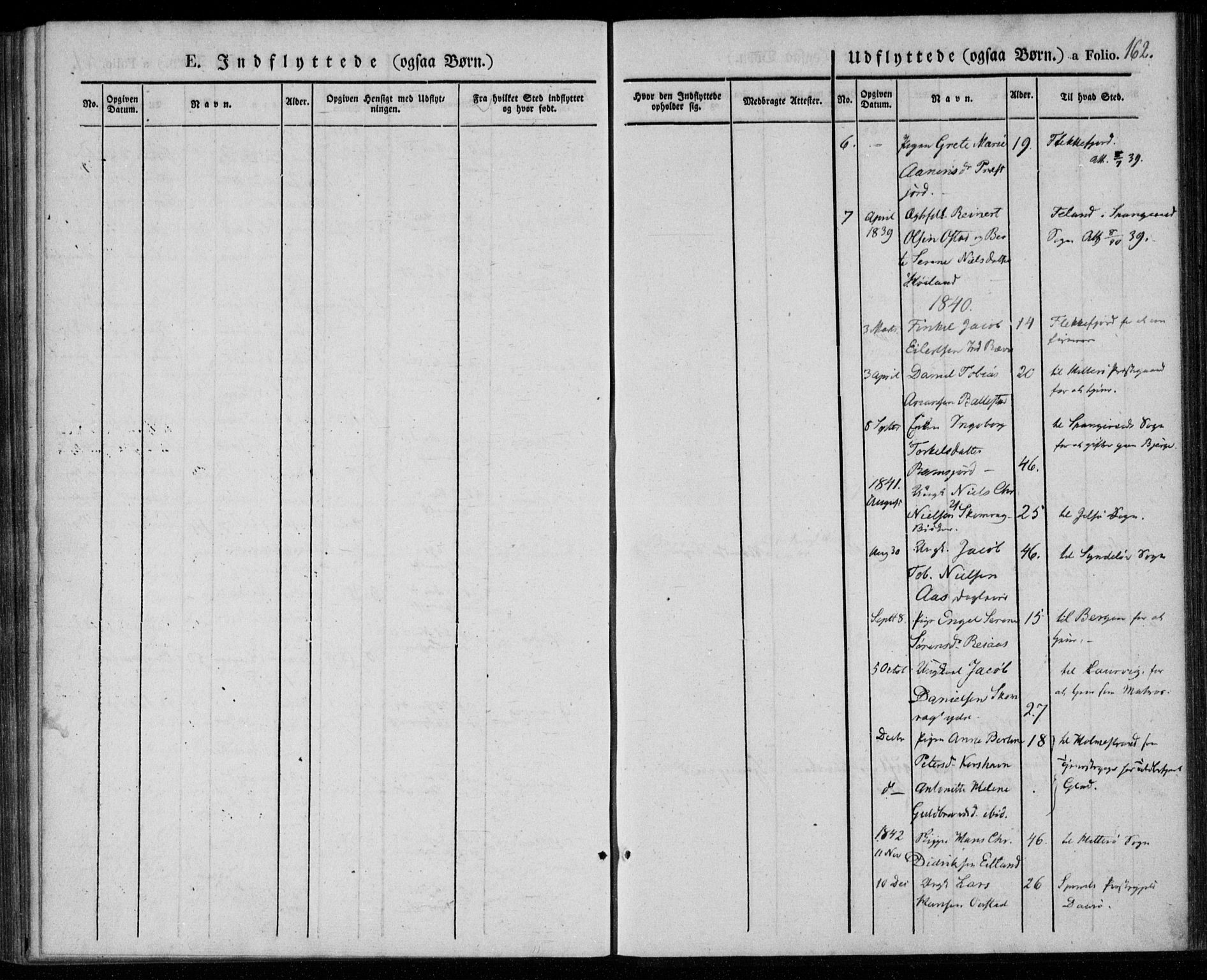 Lyngdal sokneprestkontor, SAK/1111-0029/F/Fa/Faa/L0001: Parish register (official) no. A 1, 1837-1857, p. 162