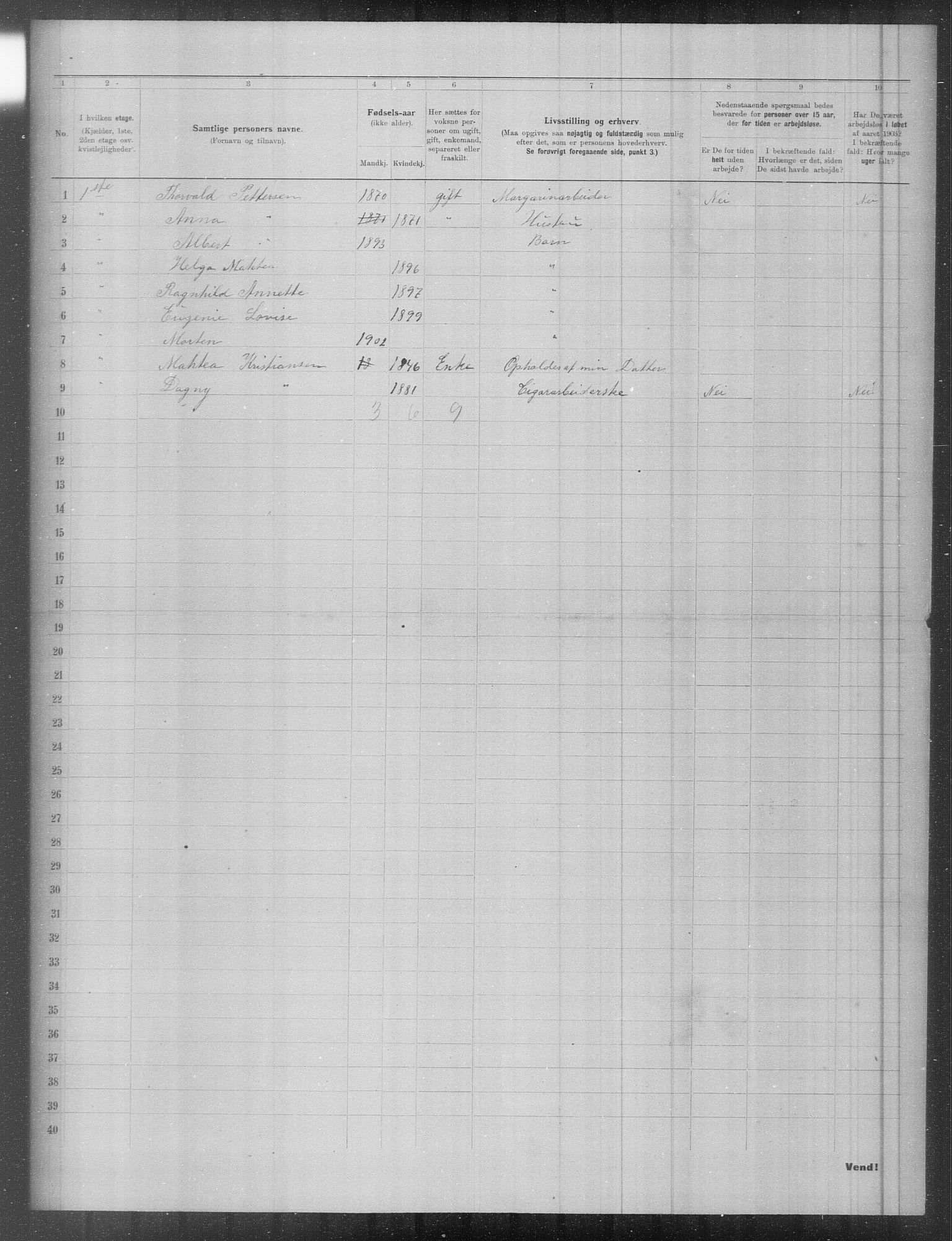 OBA, Municipal Census 1903 for Kristiania, 1903, p. 4749