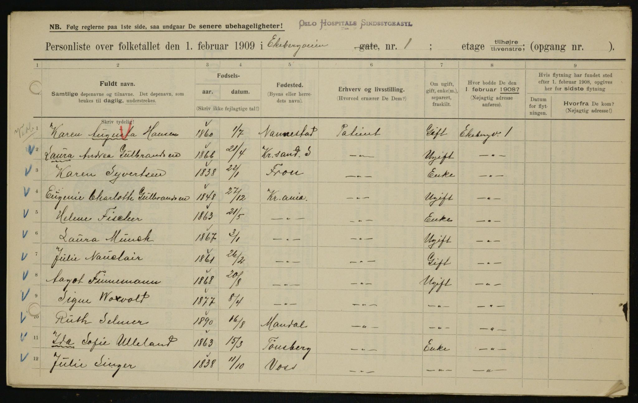 OBA, Municipal Census 1909 for Kristiania, 1909, p. 18171