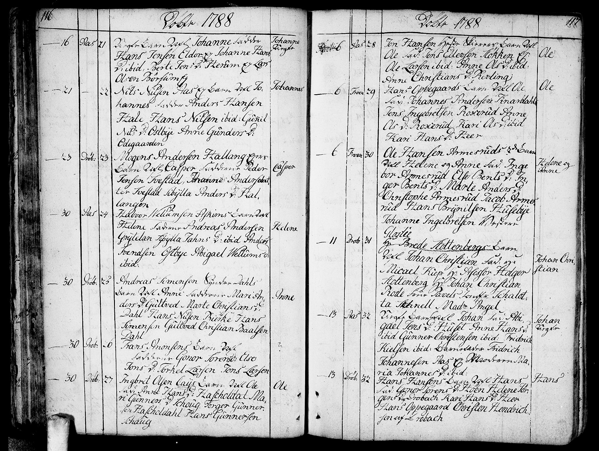 Ås prestekontor Kirkebøker, SAO/A-10894/F/Fa/L0002: Parish register (official) no. I 2, 1778-1813, p. 116-117