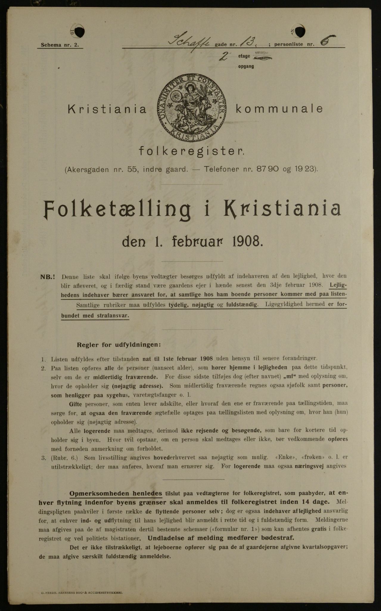 OBA, Municipal Census 1908 for Kristiania, 1908, p. 80620