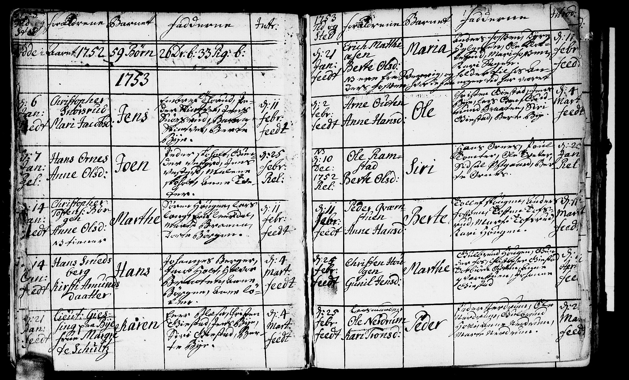 Fet prestekontor Kirkebøker, AV/SAO-A-10370a/F/Fa/L0004: Parish register (official) no. I 4, 1751-1773, p. 12