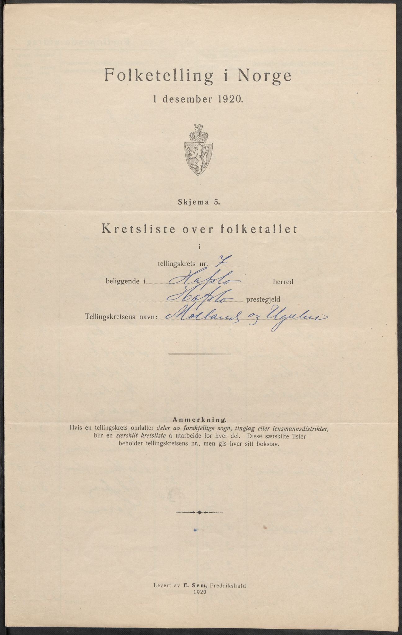 SAB, 1920 census for Hafslo, 1920, p. 25