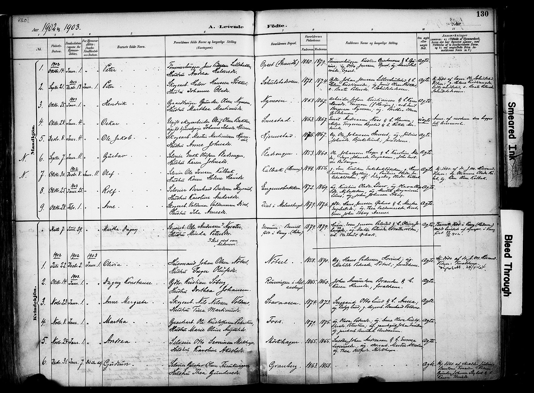 Elverum prestekontor, AV/SAH-PREST-044/H/Ha/Haa/L0014: Parish register (official) no. 14, 1891-1909, p. 130