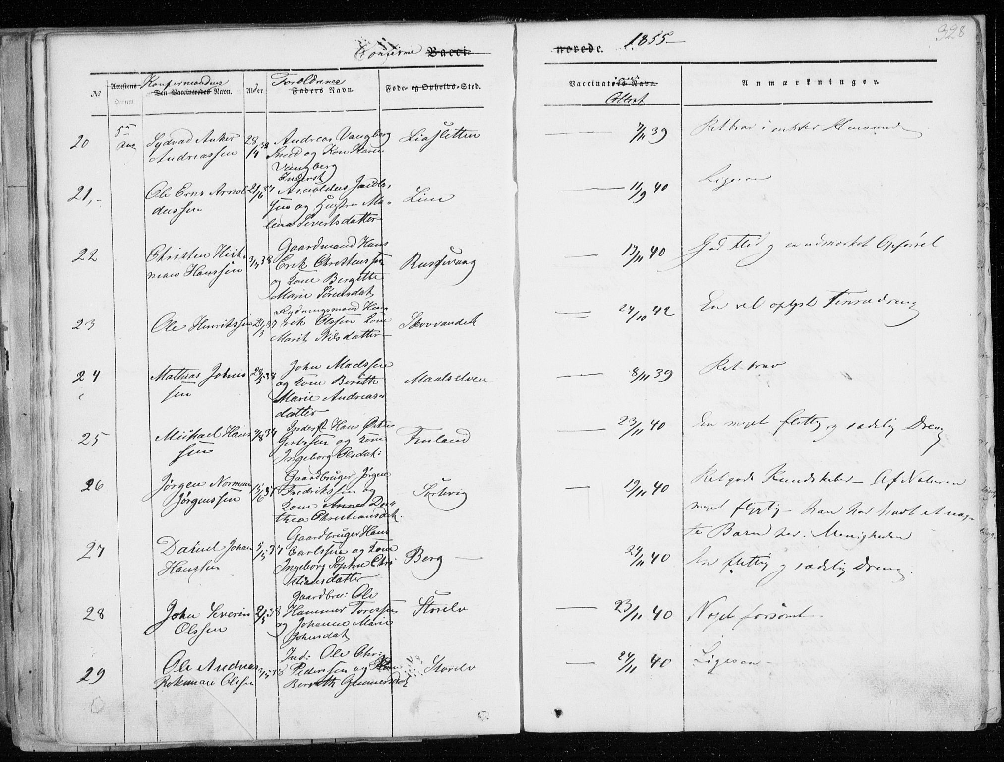 Tranøy sokneprestkontor, AV/SATØ-S-1313/I/Ia/Iaa/L0006kirke: Parish register (official) no. 6, 1844-1855, p. 328