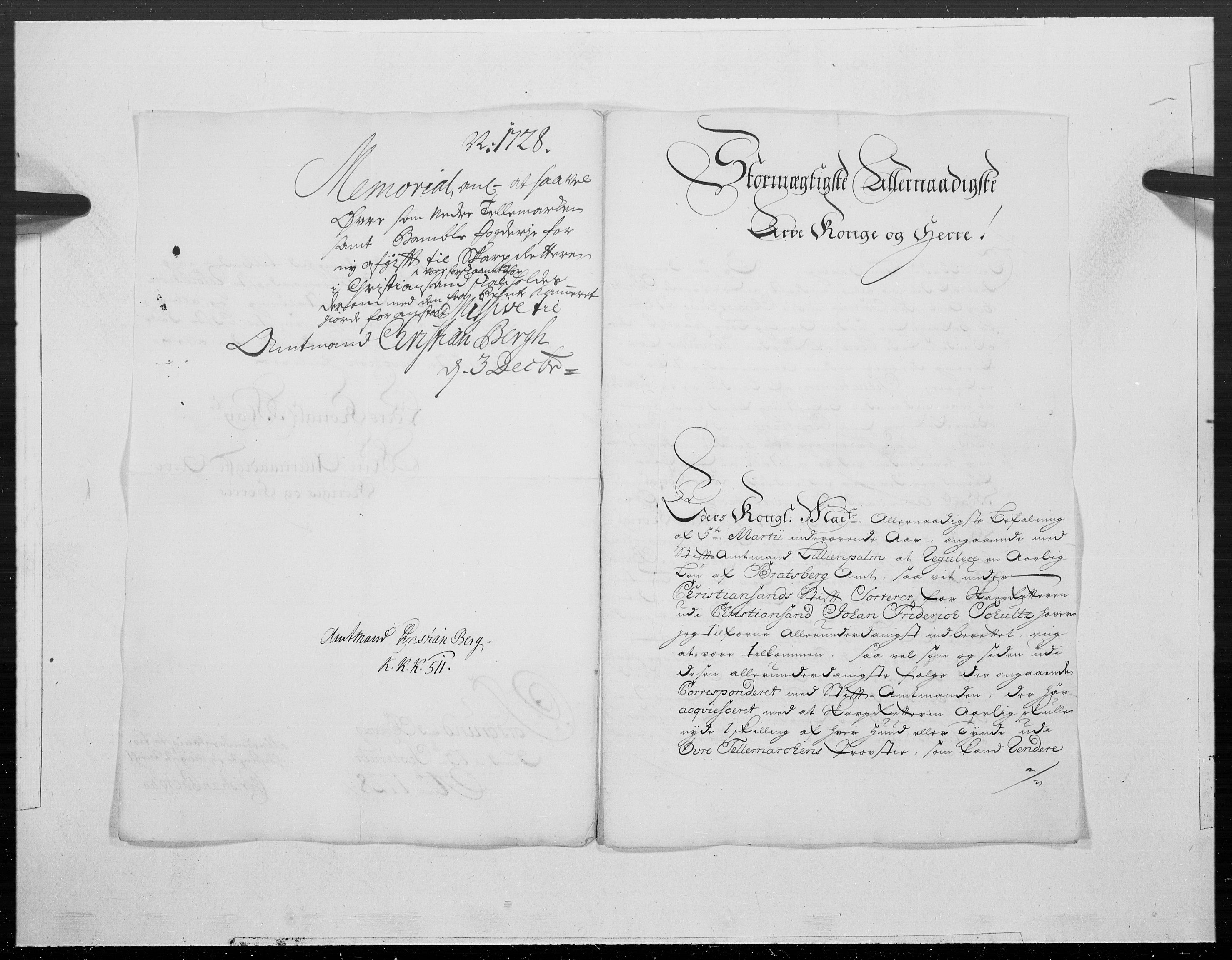 Danske Kanselli 1572-1799, RA/EA-3023/F/Fc/Fcc/Fcca/L0103: Norske innlegg 1572-1799, 1728, p. 287