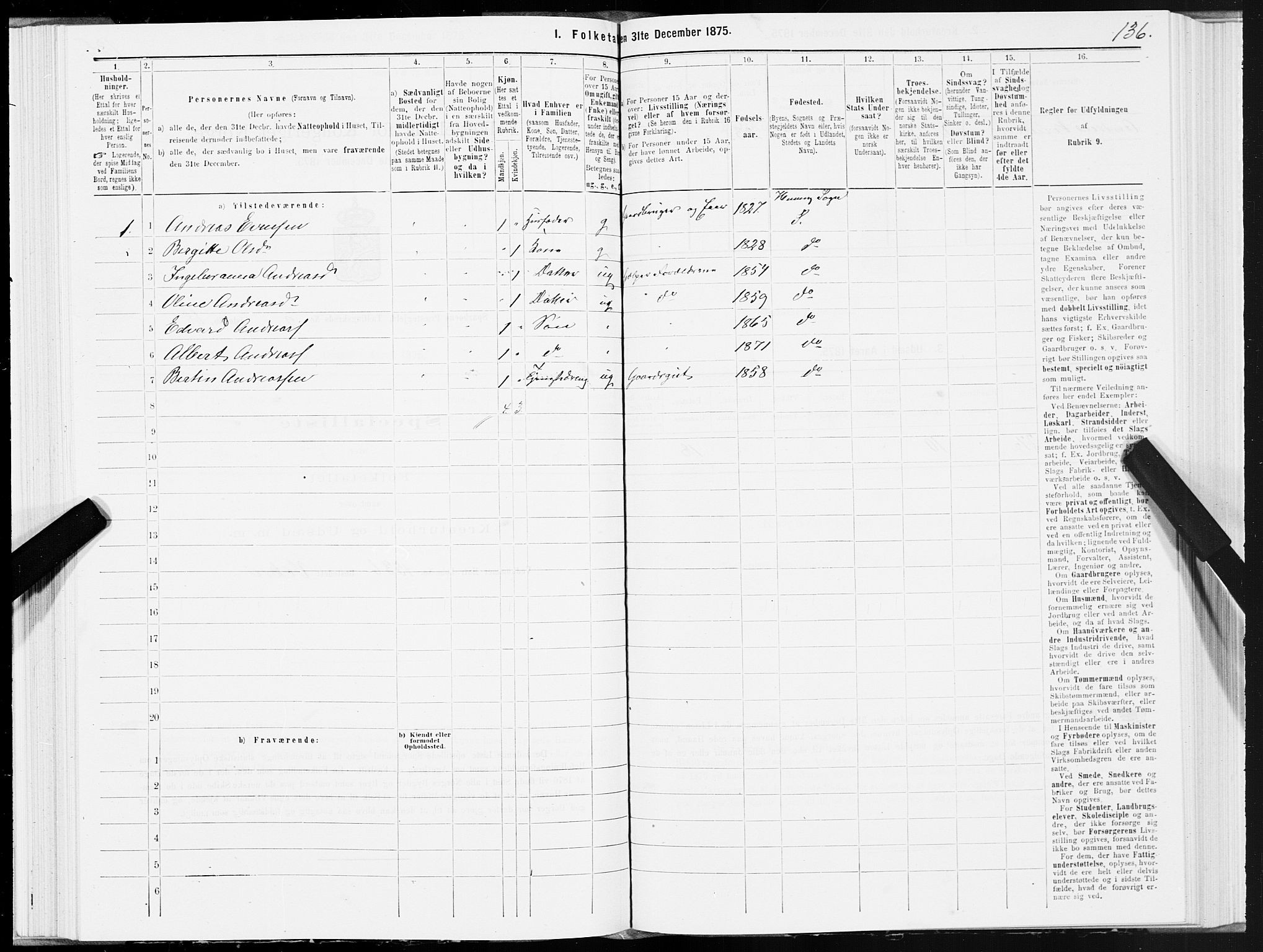 SAT, 1875 census for 1731P Sparbu, 1875, p. 4136
