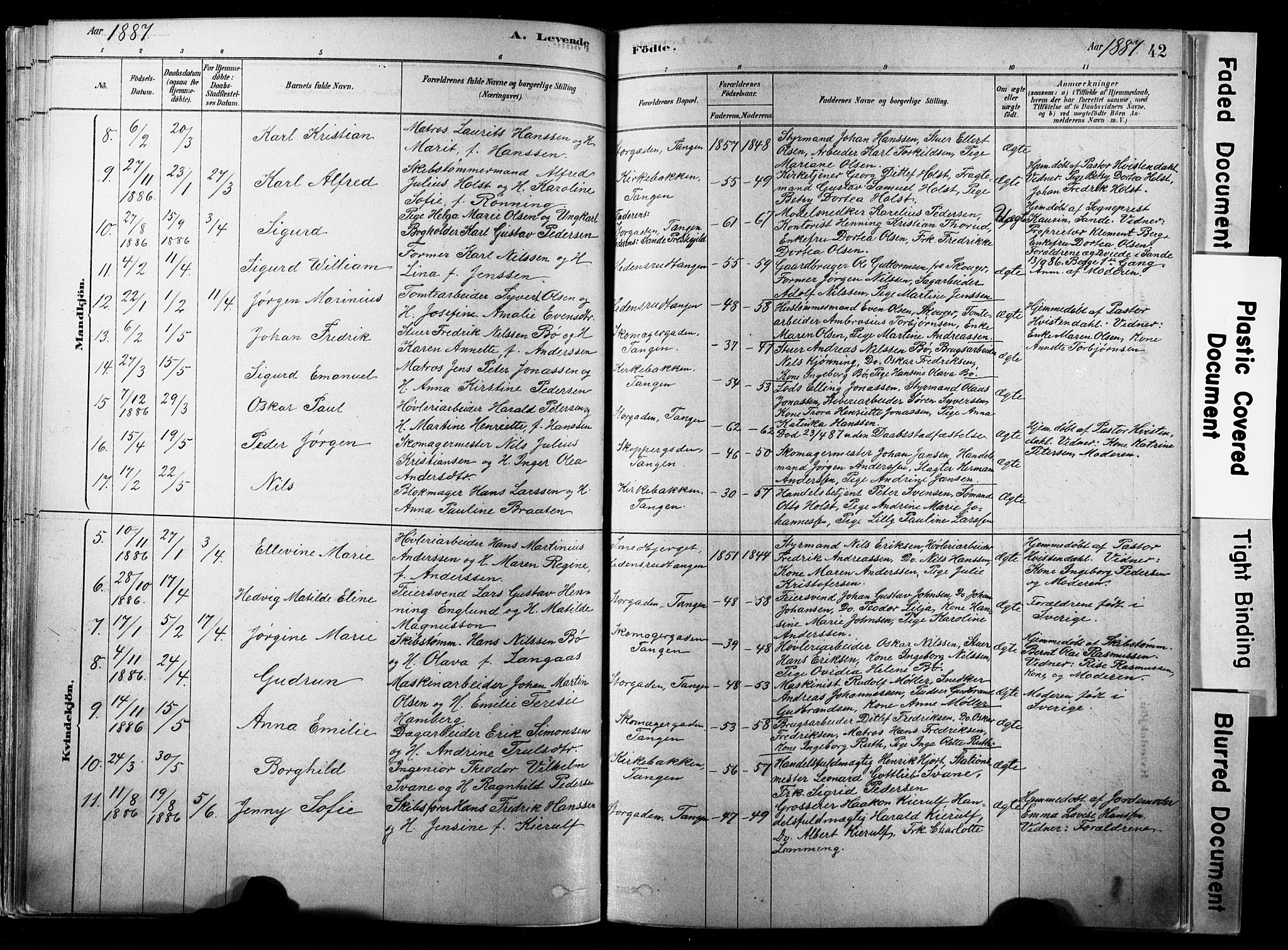 Strømsø kirkebøker, SAKO/A-246/F/Fb/L0006: Parish register (official) no. II 6, 1879-1910, p. 42