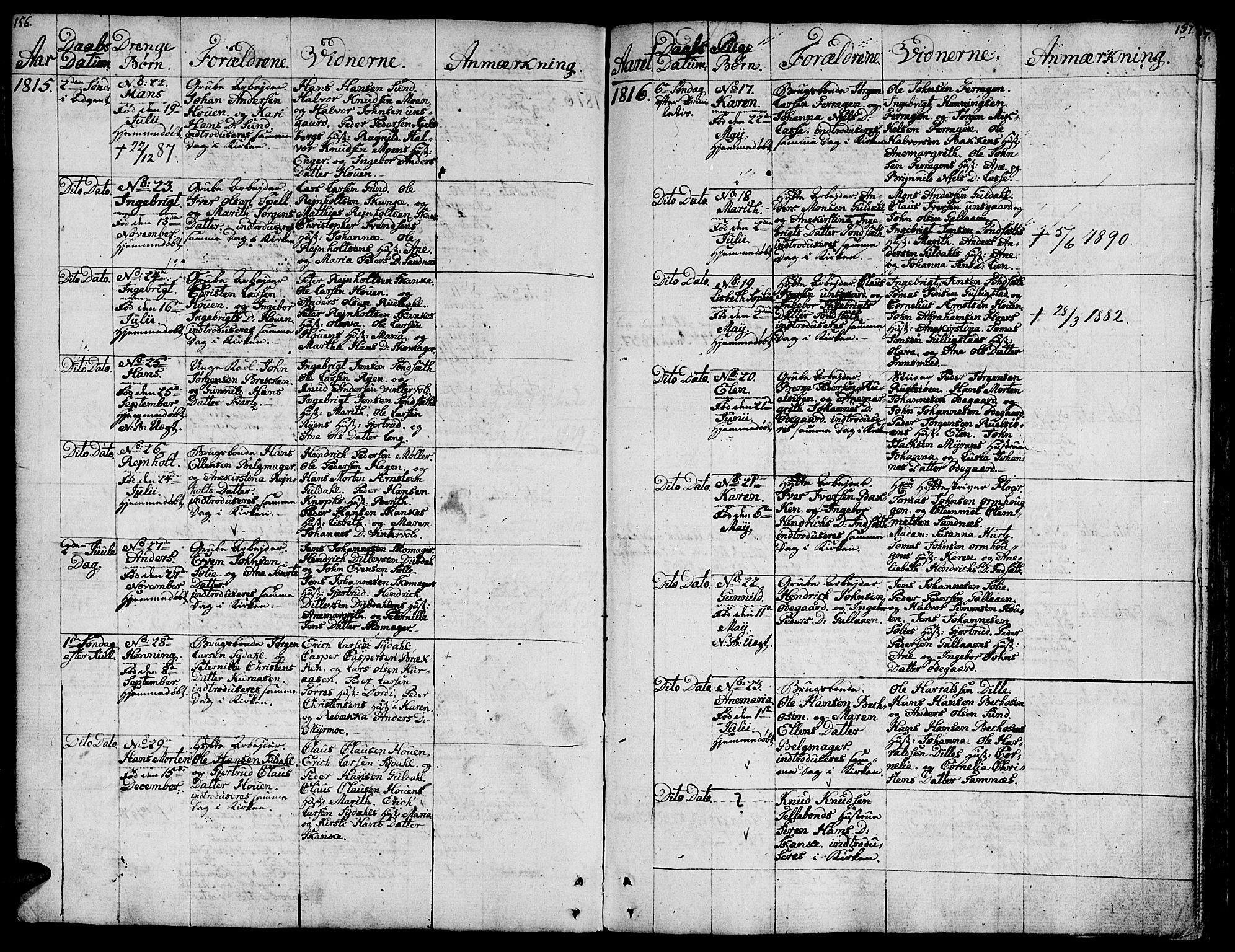 Ministerialprotokoller, klokkerbøker og fødselsregistre - Sør-Trøndelag, SAT/A-1456/681/L0928: Parish register (official) no. 681A06, 1806-1816, p. 156-157