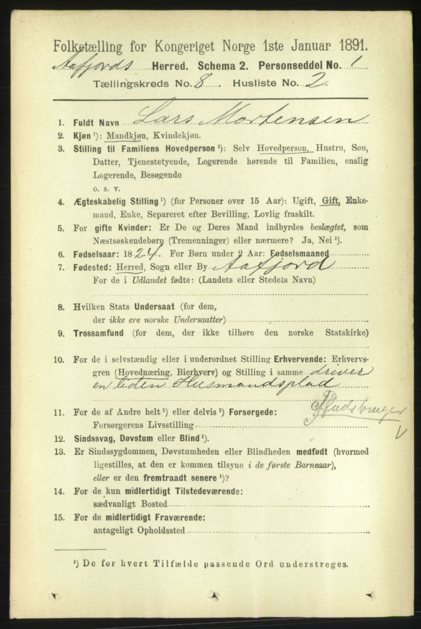 RA, 1891 census for 1630 Åfjord, 1891, p. 1992