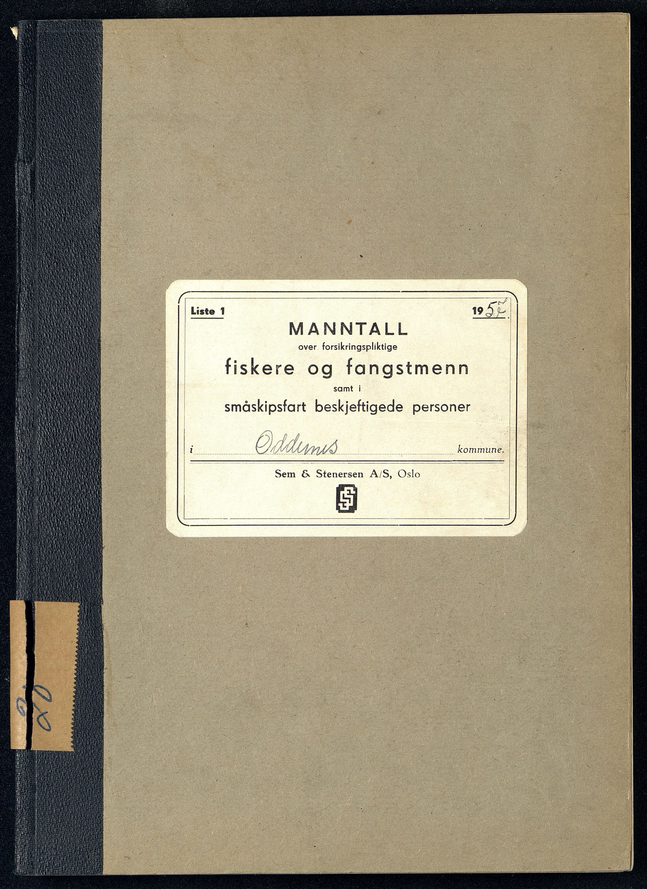 Oddernes kommune - Fiskermanntallnemnda, ARKSOR/1001OD622/F/L0001/0019: Manntall over forsikringspliktige fiskere og fangstmenn / Manntall over forsikringspliktige fiskere og fangstmenn, 1957