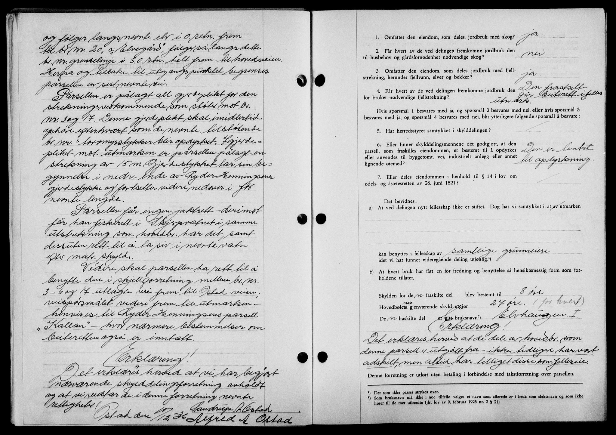 Lofoten sorenskriveri, SAT/A-0017/1/2/2C/L0001a: Mortgage book no. 1a, 1936-1937, Diary no: : 43/1937